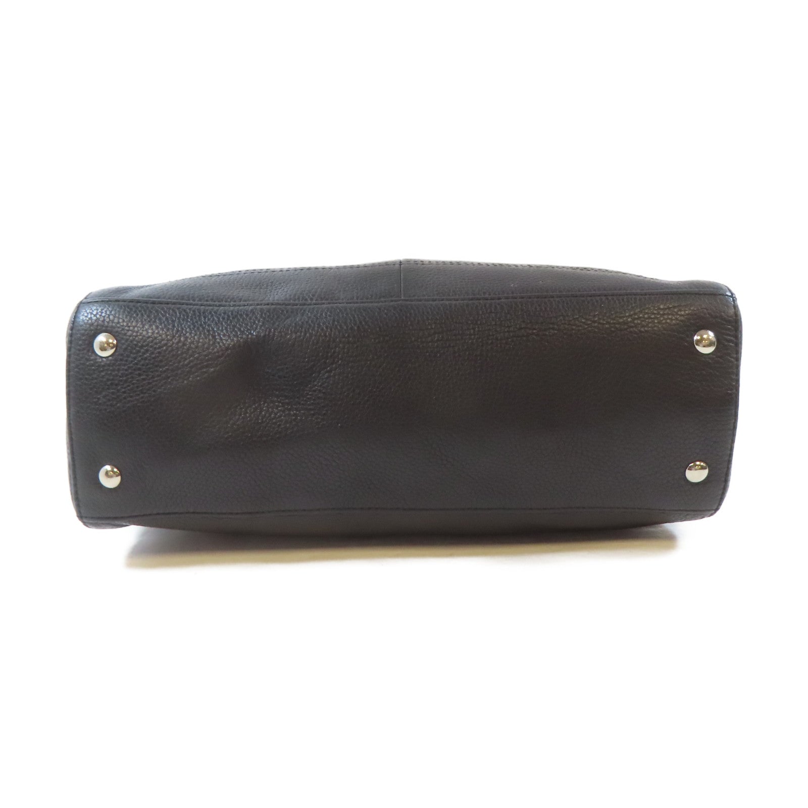 COACH 牛皮皮革Penelope Shoulder Bag銀扣肩背袋黑色