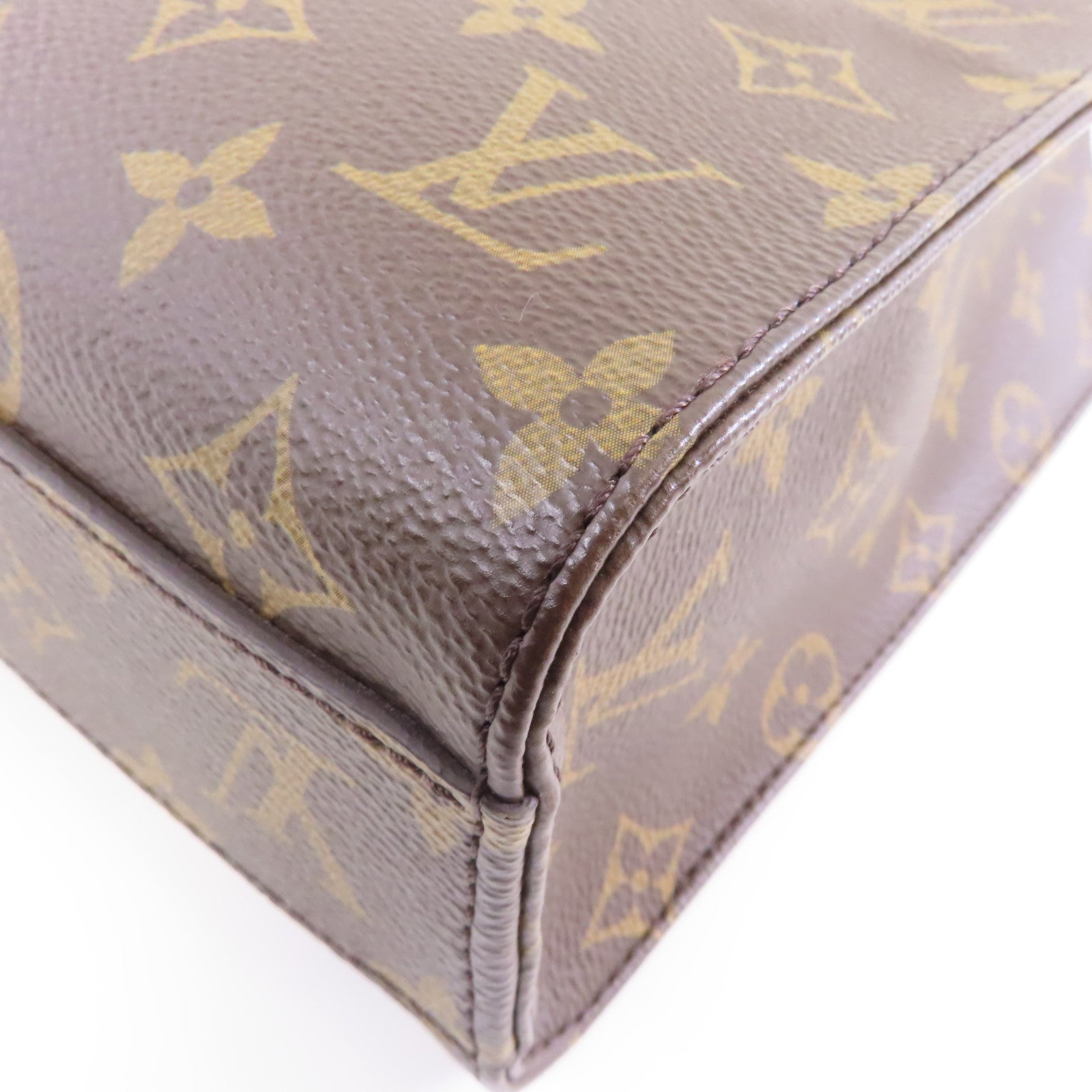 LOUIS VUITTON 【激減優惠】Monogram Sac Plat BB金扣手挽肩背兩用袋啡色