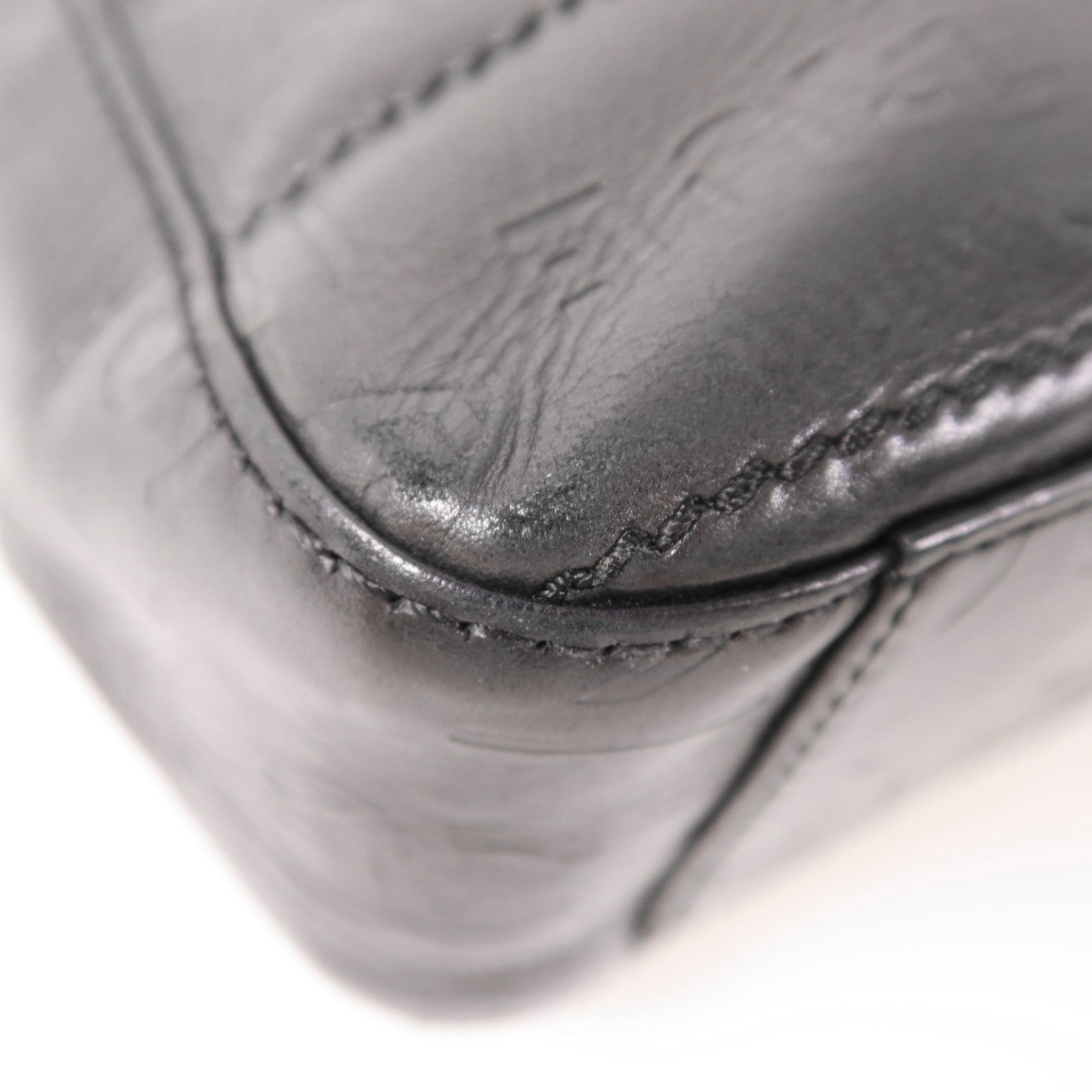 CHANEL 羊皮皮革Vintage Chain Shoulder金扣鏈帶肩背袋