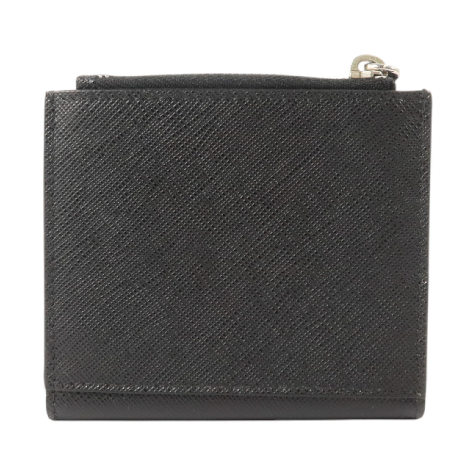 PRADA Saffiano皮革Bifold Wallet銀扣錢包