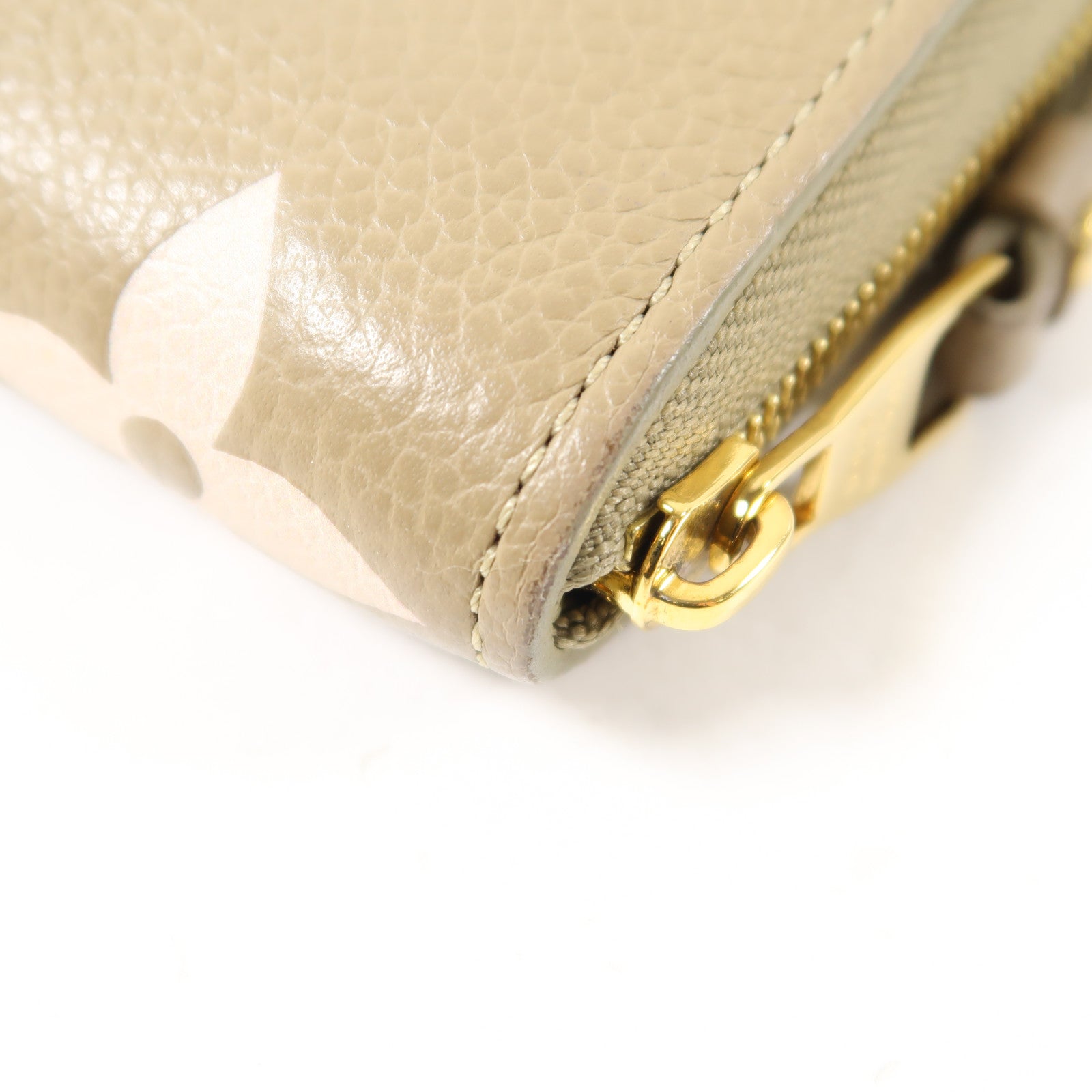 LOUIS VUITTON 【激減優惠】Monogram Empreinte Zippy Coin Purse金扣零錢包綠色/白色