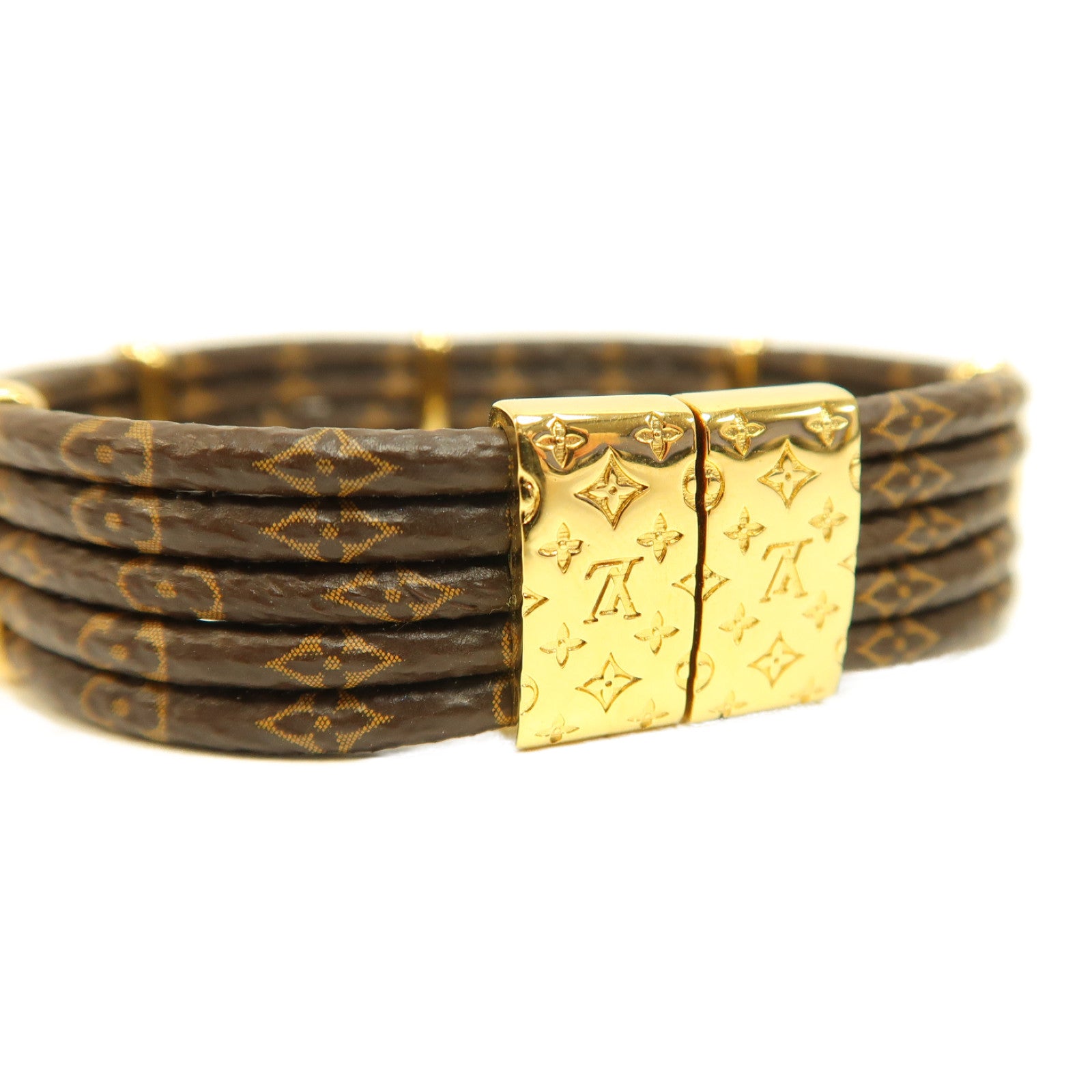 LOUIS VUITTON Monogram Give Me Five Bracelet手鏈啡色