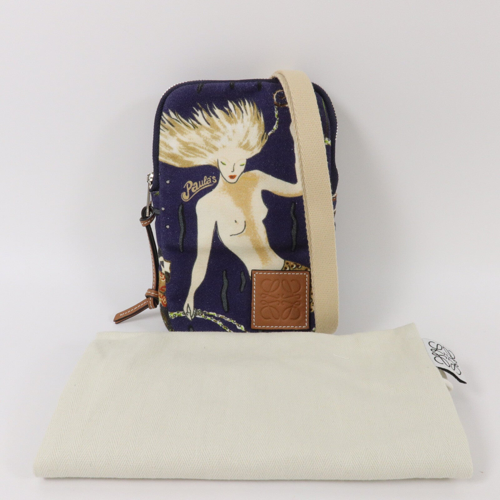 LOEWE 帆布Paula's Ibiza Shoulder Bag肩背袋