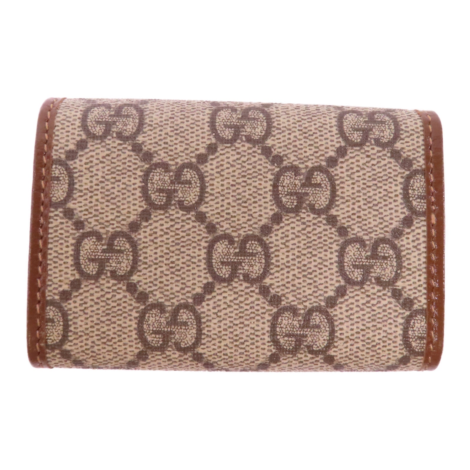 GUCCI 塗層帆布Key Holder金扣鎖匙包啡色