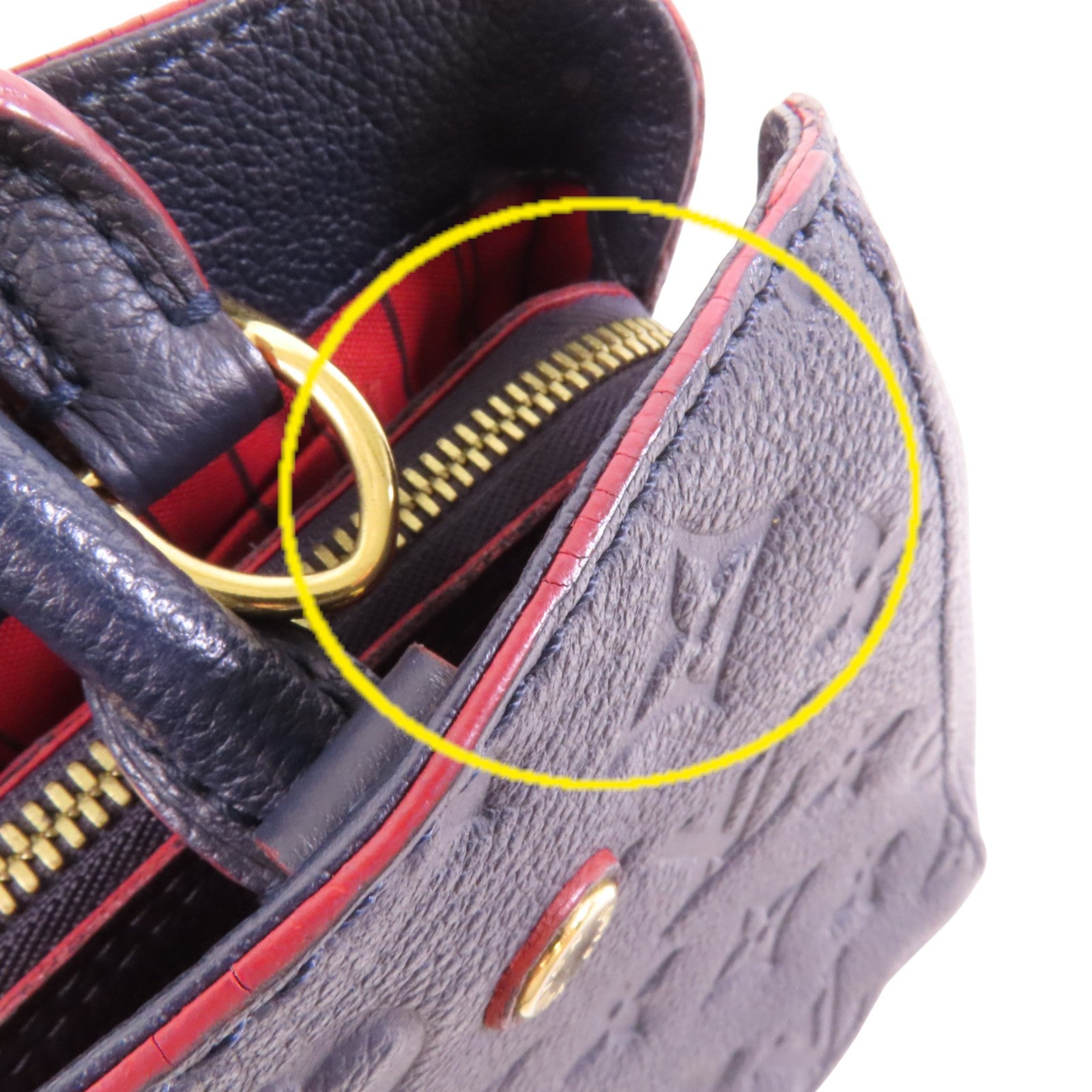 LOUIS VUITTON Monogram Empreinte Montaigne BB金扣手挽袋