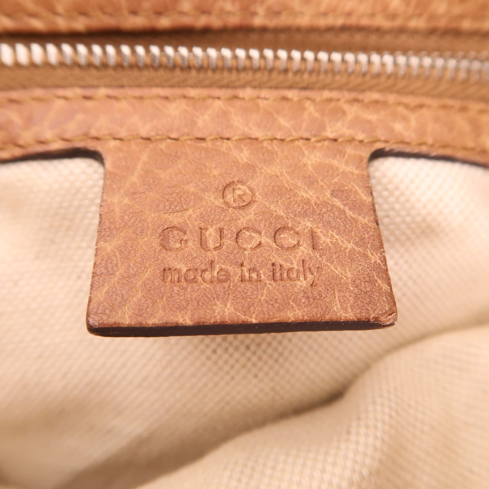GUCCI 牛皮皮革２Way Shoulder銀扣手挽肩背兩用袋