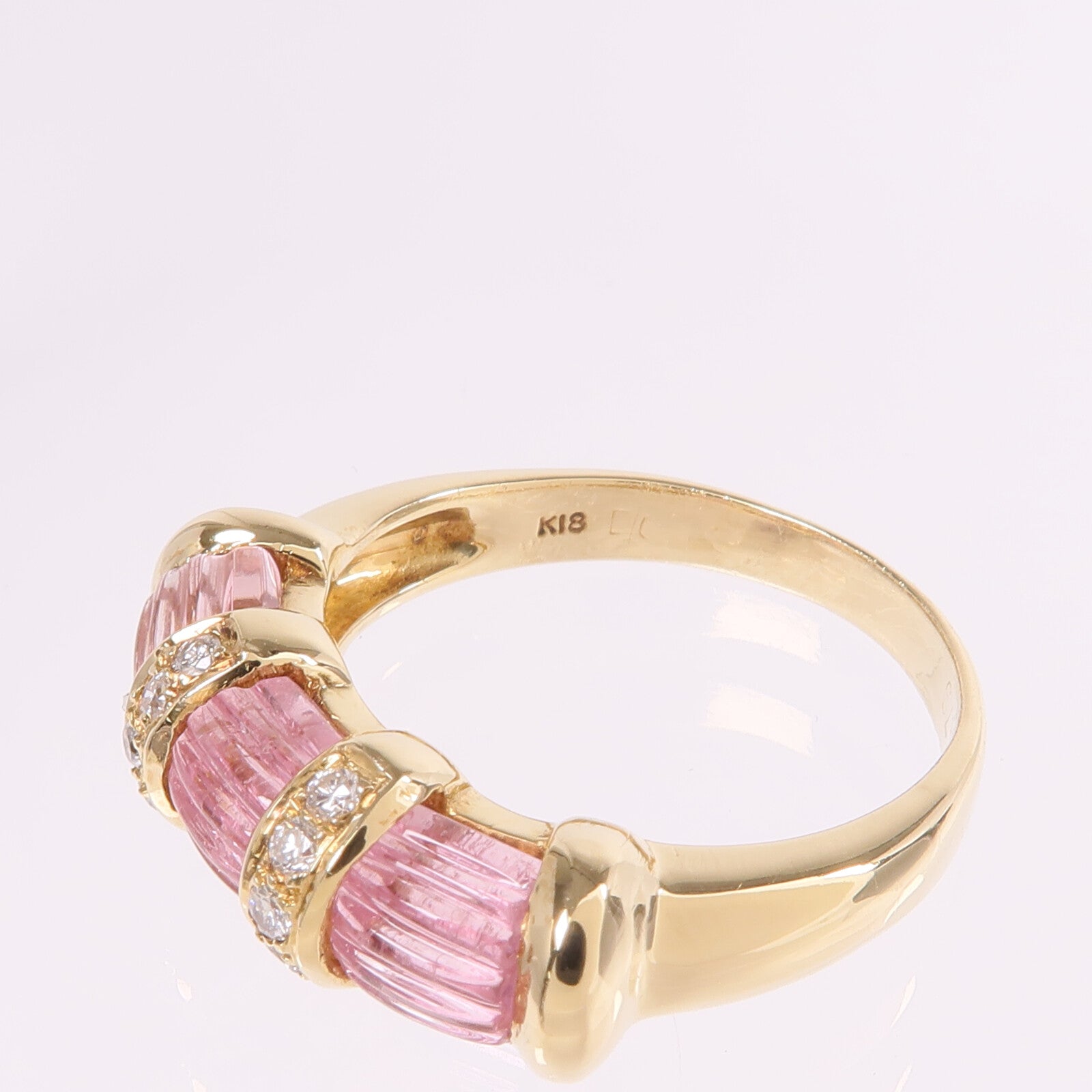 JEWELRY 【激減優惠】18K黃金Tourmaline Diamond Ring碧璽/鑽石戒指US#7