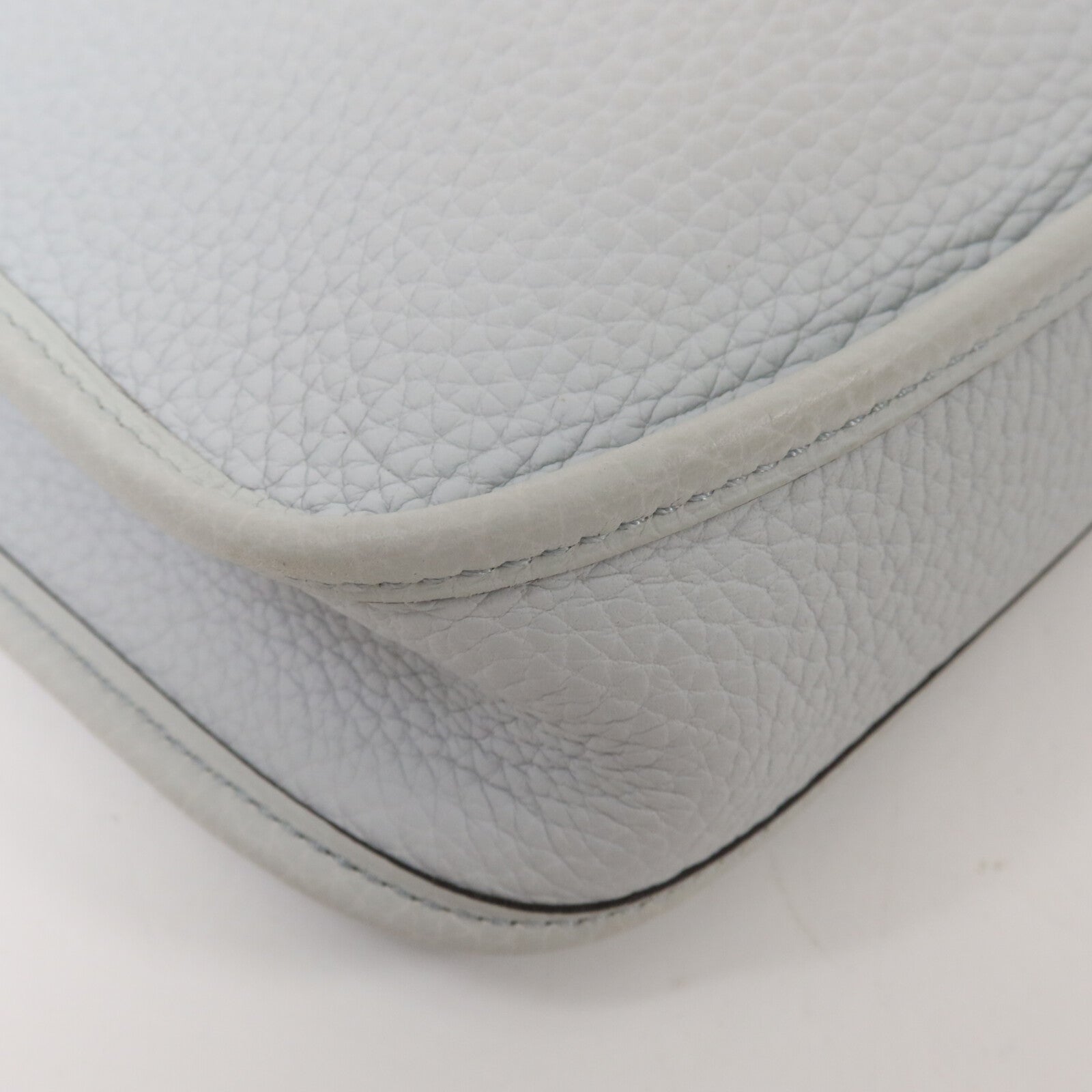 HERMES Clemence皮革Evelyne TPM肩背袋Bleu Pale