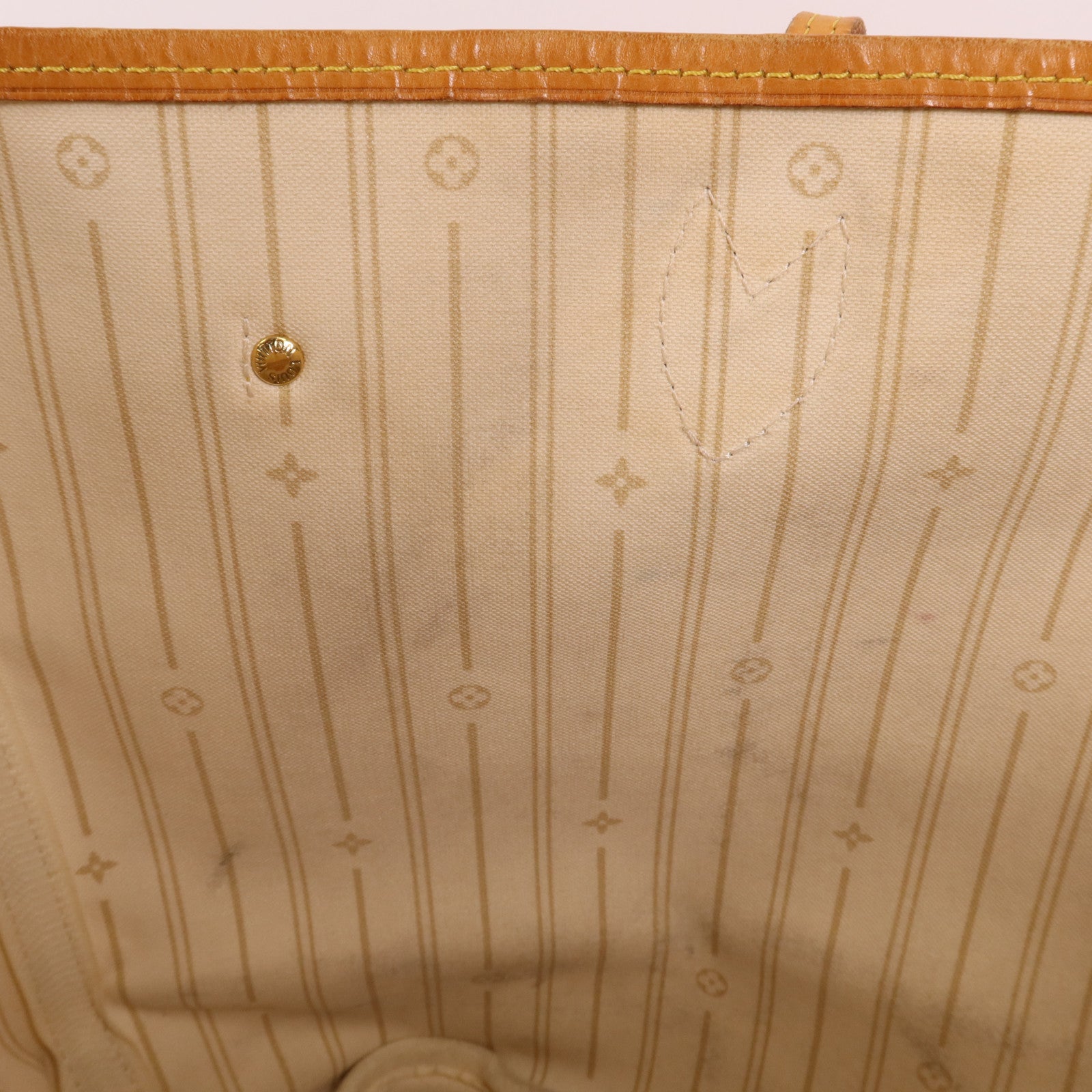 LOUIS VUITTON Damier Azur Neverfull MM金扣手挽袋
