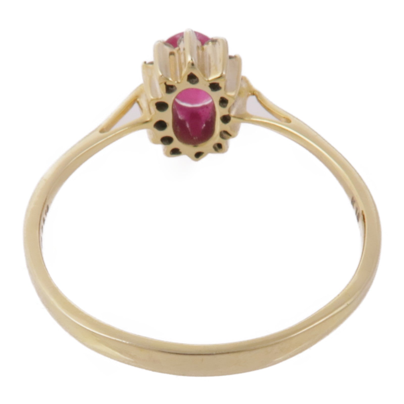 JEWELRY 18K黃金Ruby/Diamond Ring紅寶石/鑽石戒指US#7.5
