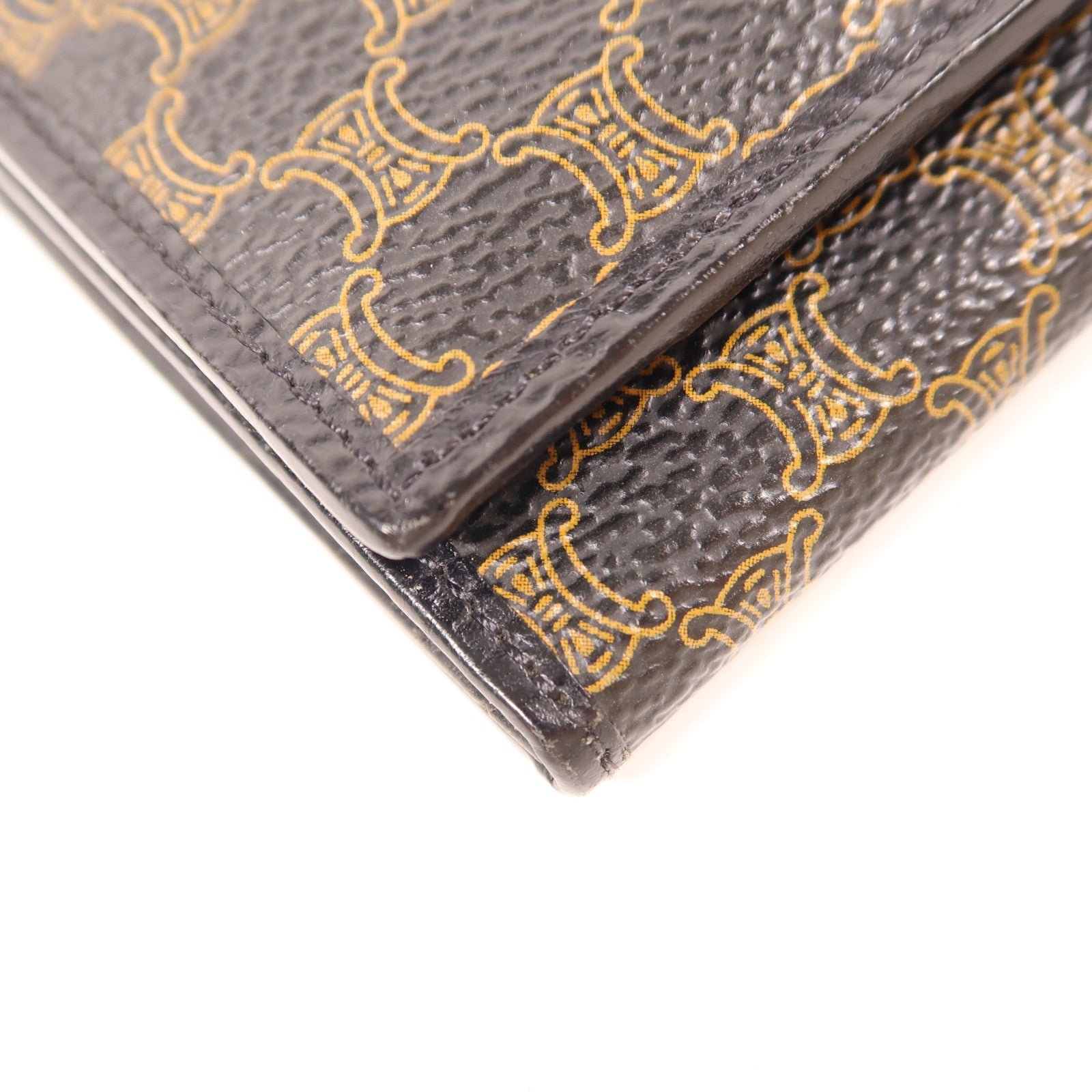 CELINE 皮革Vintage Long Wallet金扣長錢包