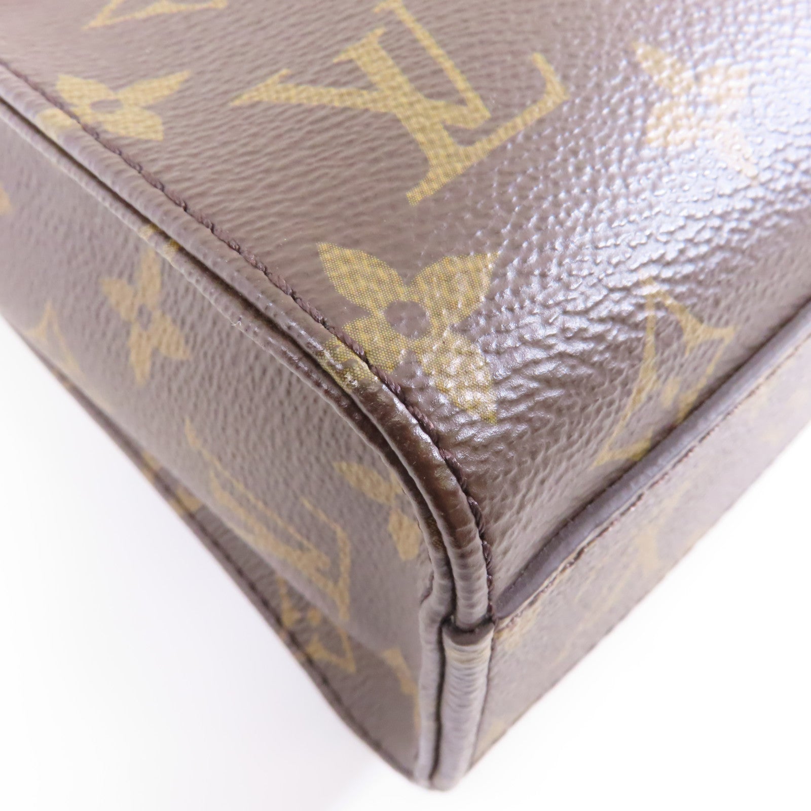 LOUIS VUITTON 【激減優惠】Monogram Sac Plat BB金扣手挽肩背兩用袋啡色