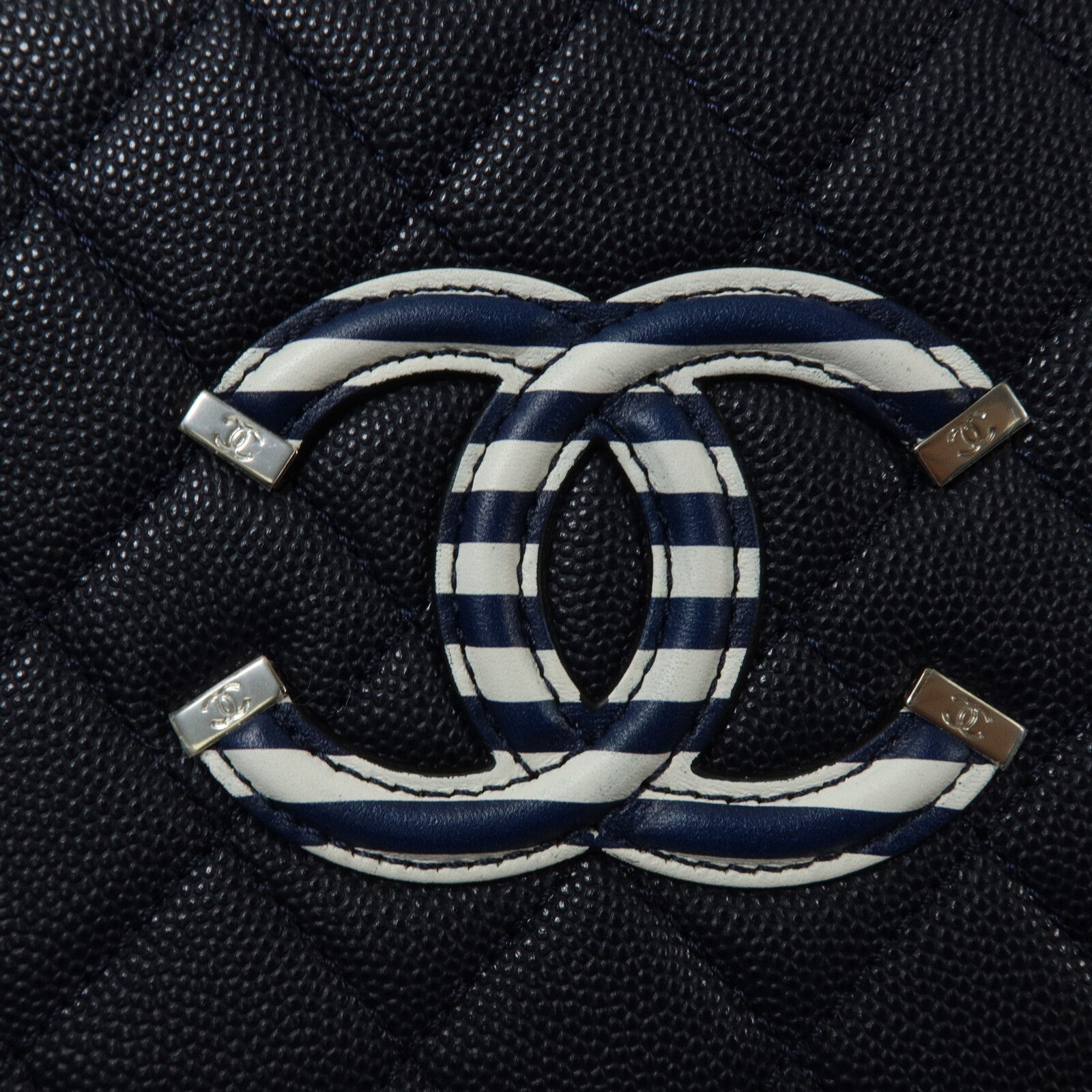 CHANEL 牛皮皮革Vanity Case鏈帶手挽肩背兩用袋