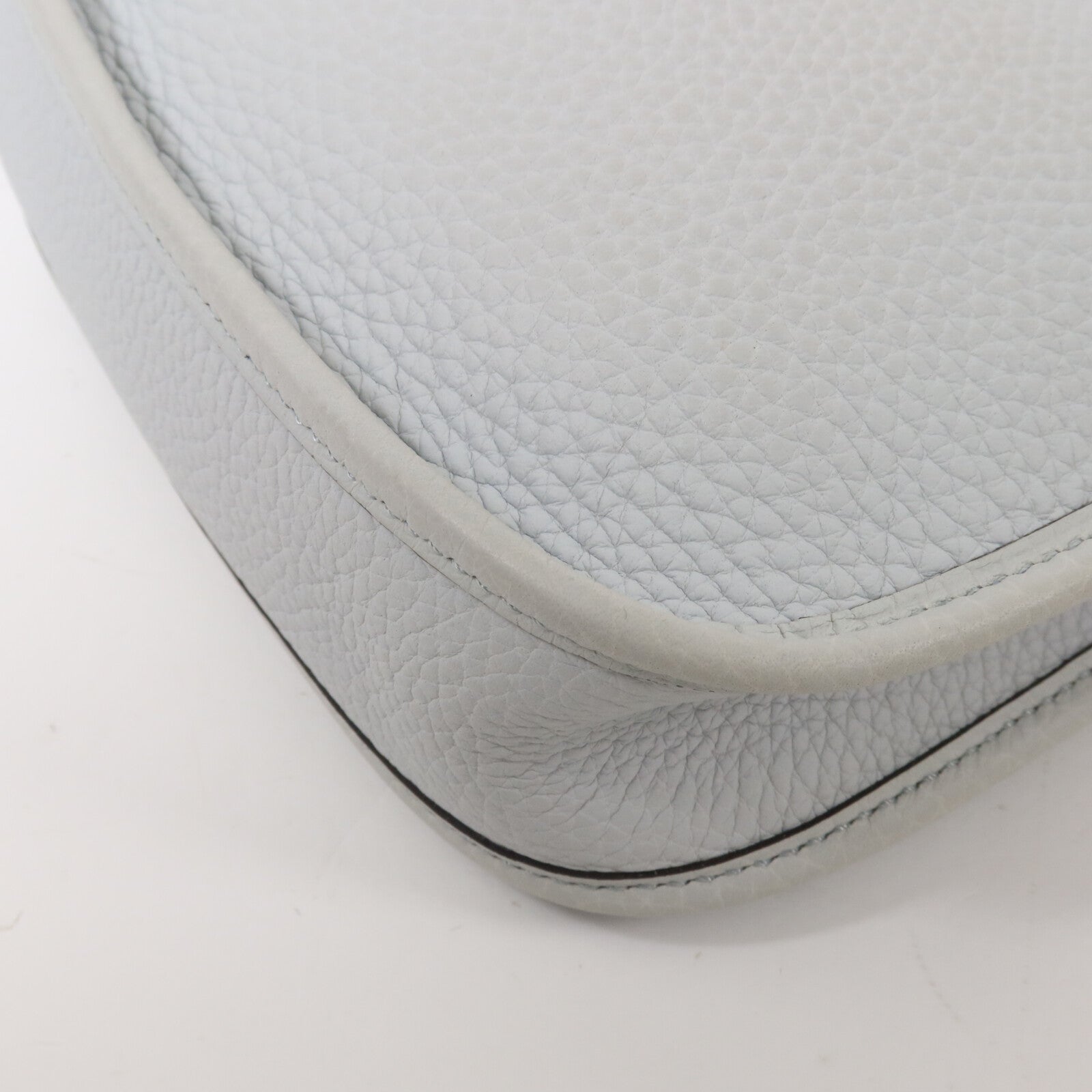 HERMES Clemence皮革Evelyne TPM肩背袋Bleu Pale