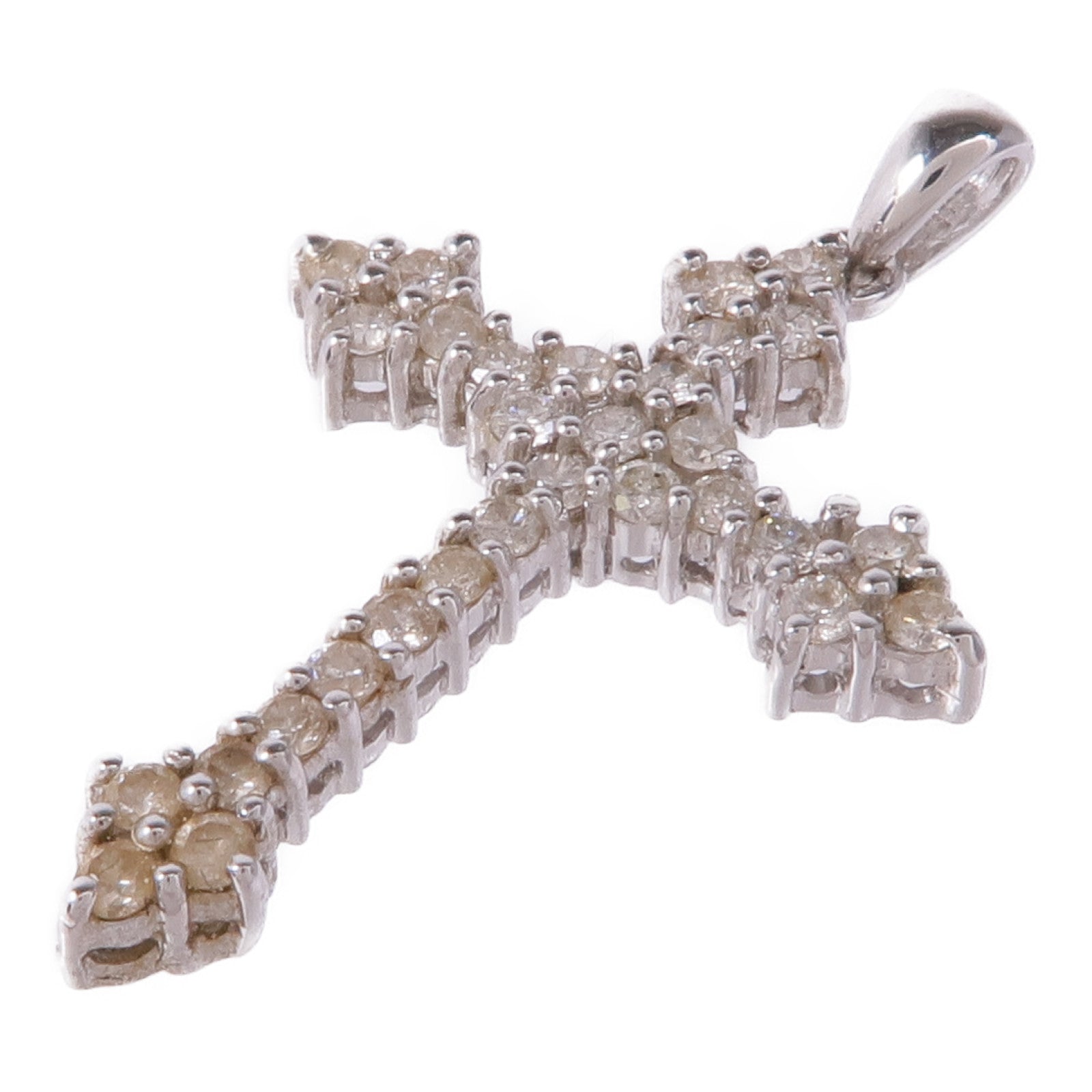 JEWELRY 18K白金Diamond Pendant Top鑽石吊墜