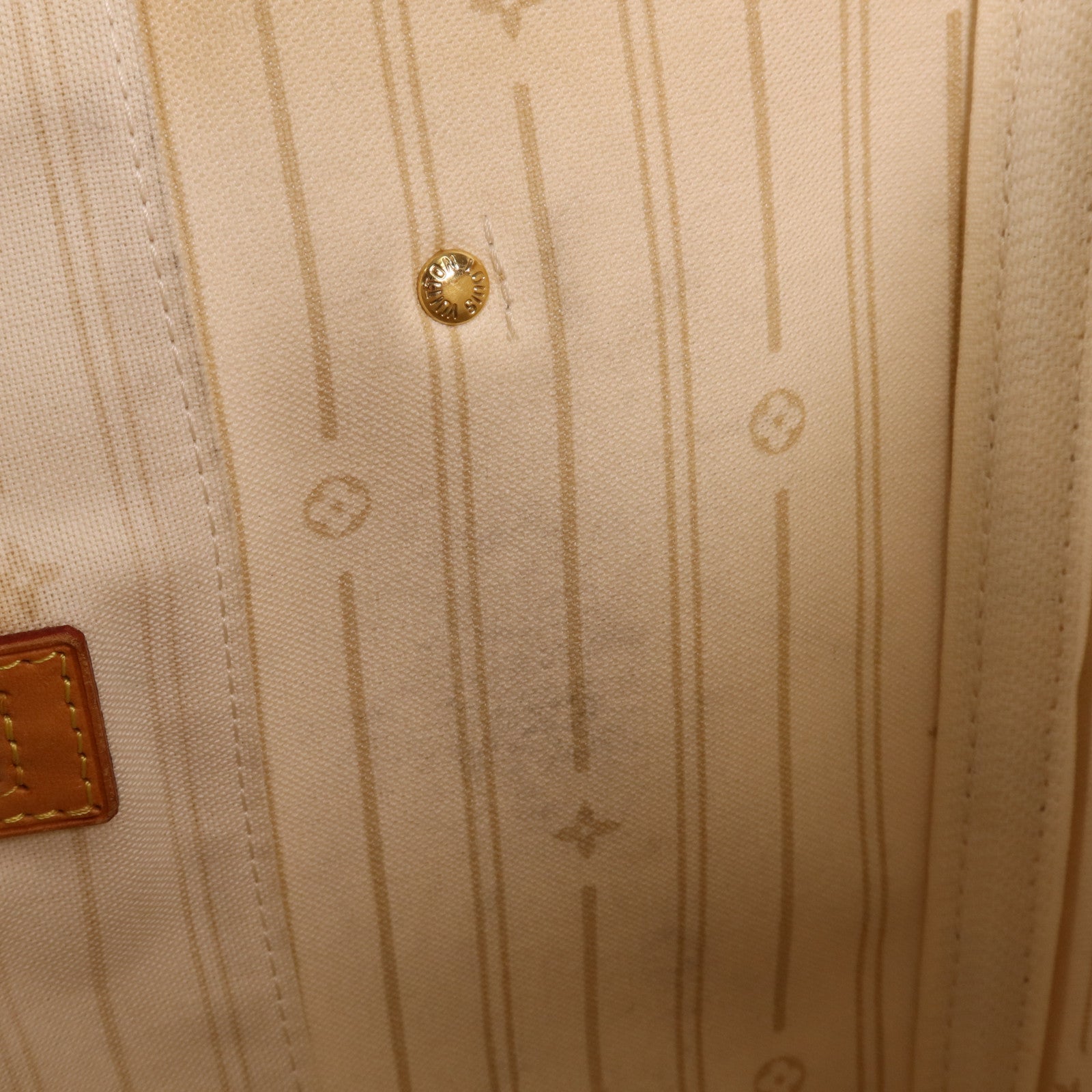 LOUIS VUITTON Damier Azur Neverfull MM金扣手挽袋