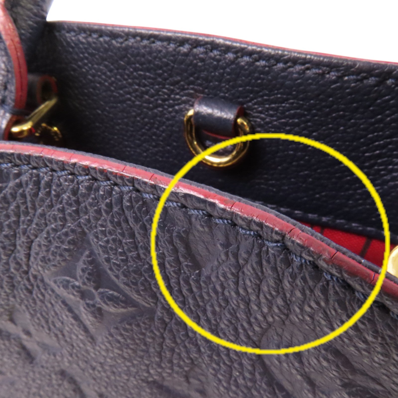 LOUIS VUITTON Monogram Empreinte Montaigne BB金扣手挽袋