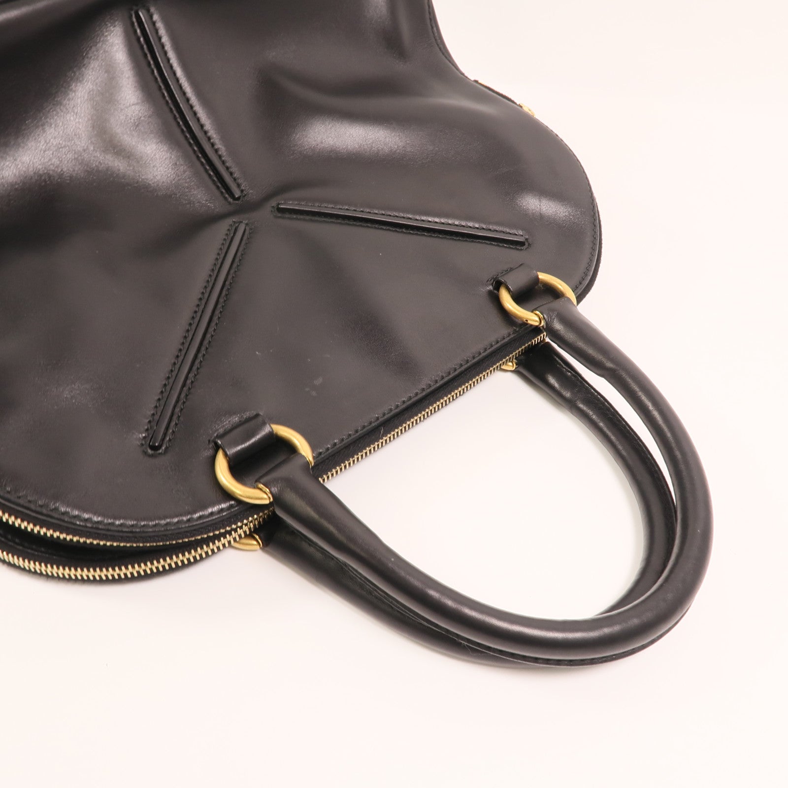 SAINT LAURENT 羊皮皮革Rive Gauche 32金扣手挽袋
