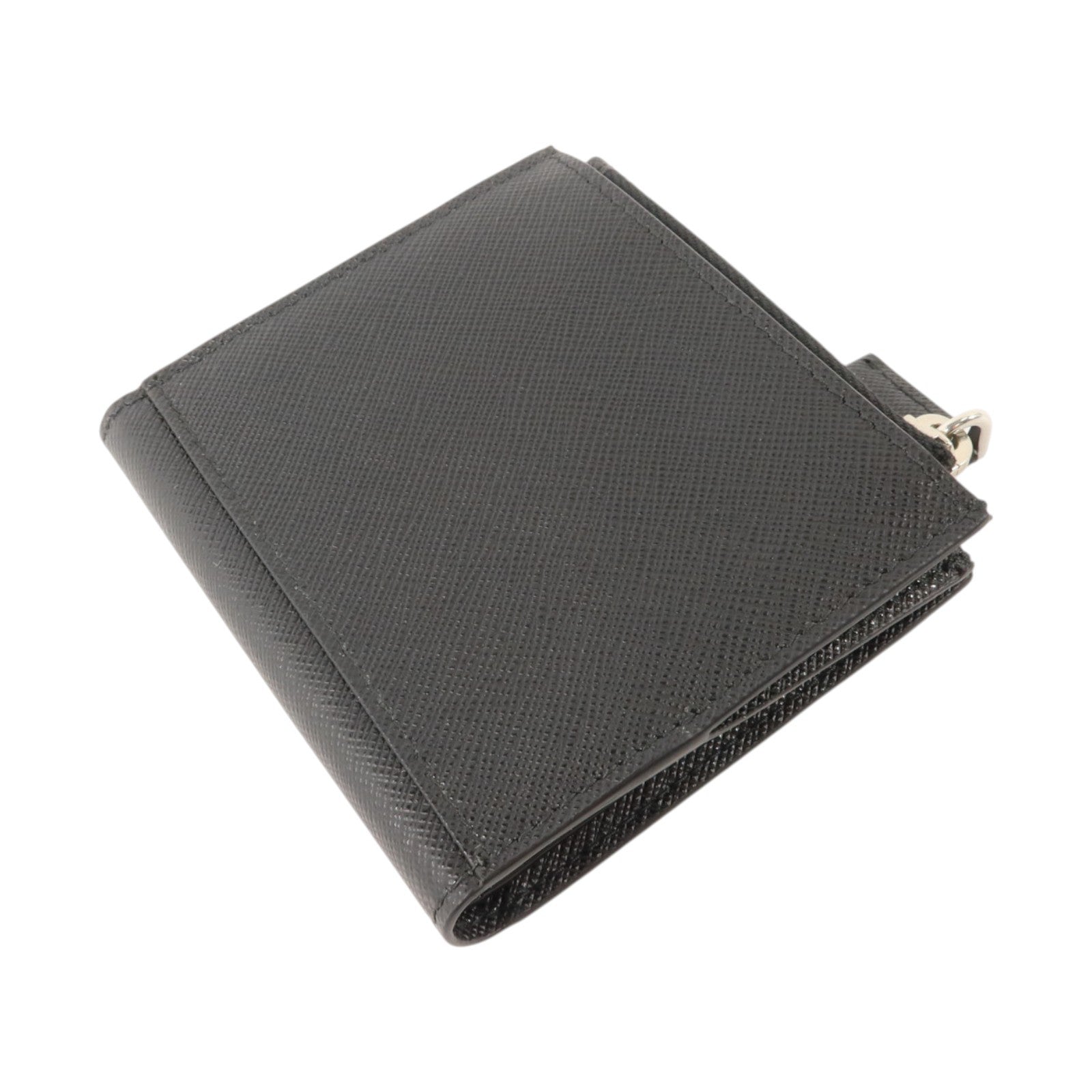 PRADA Saffiano皮革Bifold Wallet銀扣錢包