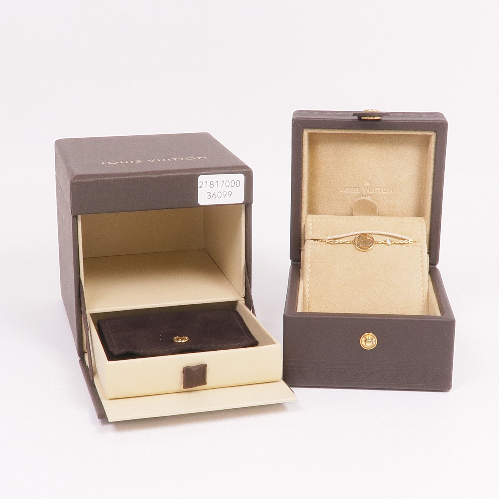 LOUIS VUITTON 18K玫瑰金Monogram Idylle Coeur Bracelet鑽石手鏈