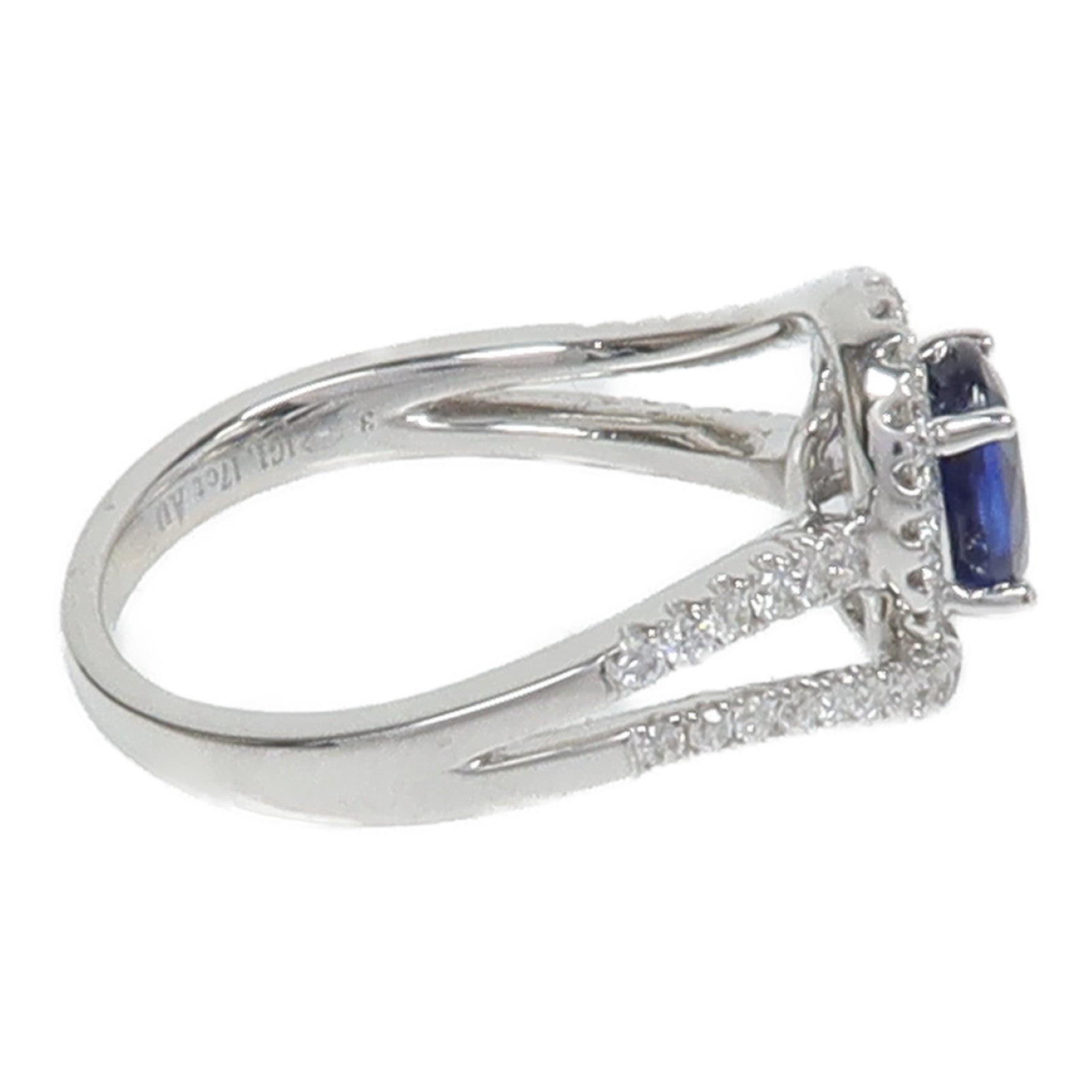 JEWELRY 18K白金Sapphire/Diamond Ring藍寶石/鑽石戒指US#6.25