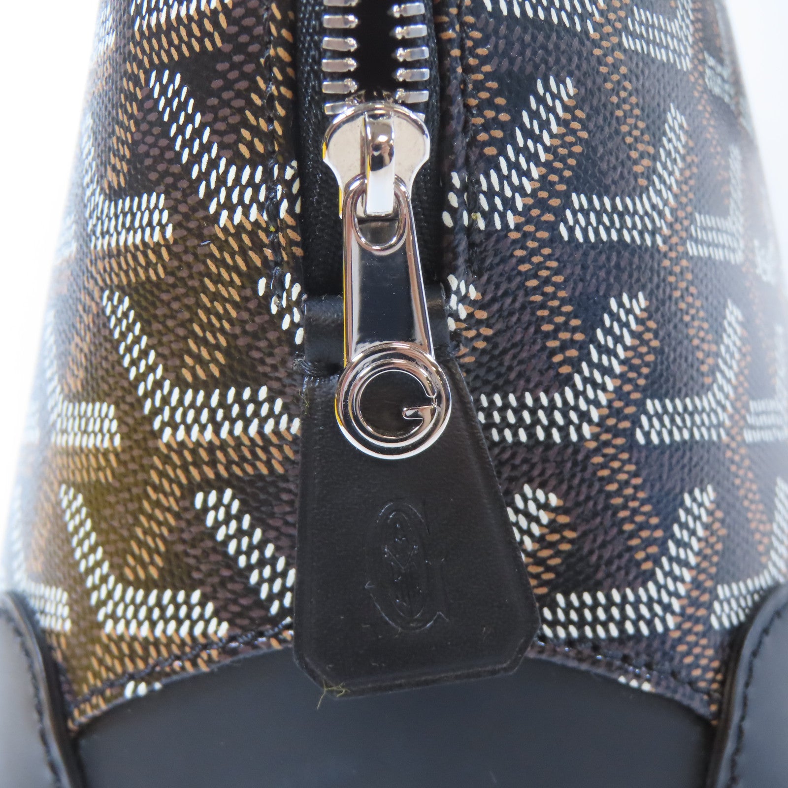 GOYARD 塗層帆布Vendome銀扣手挽袋黑色