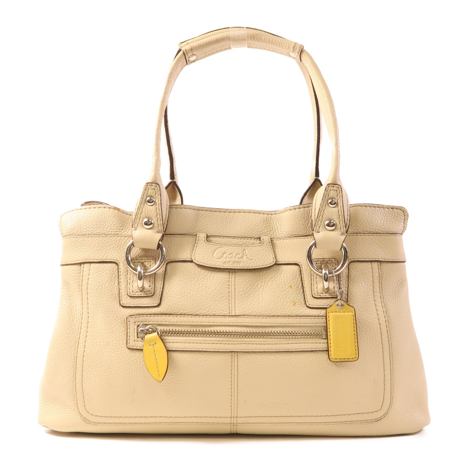 COACH 【激減優惠】牛皮皮革Shoulder Bag銀扣肩背袋