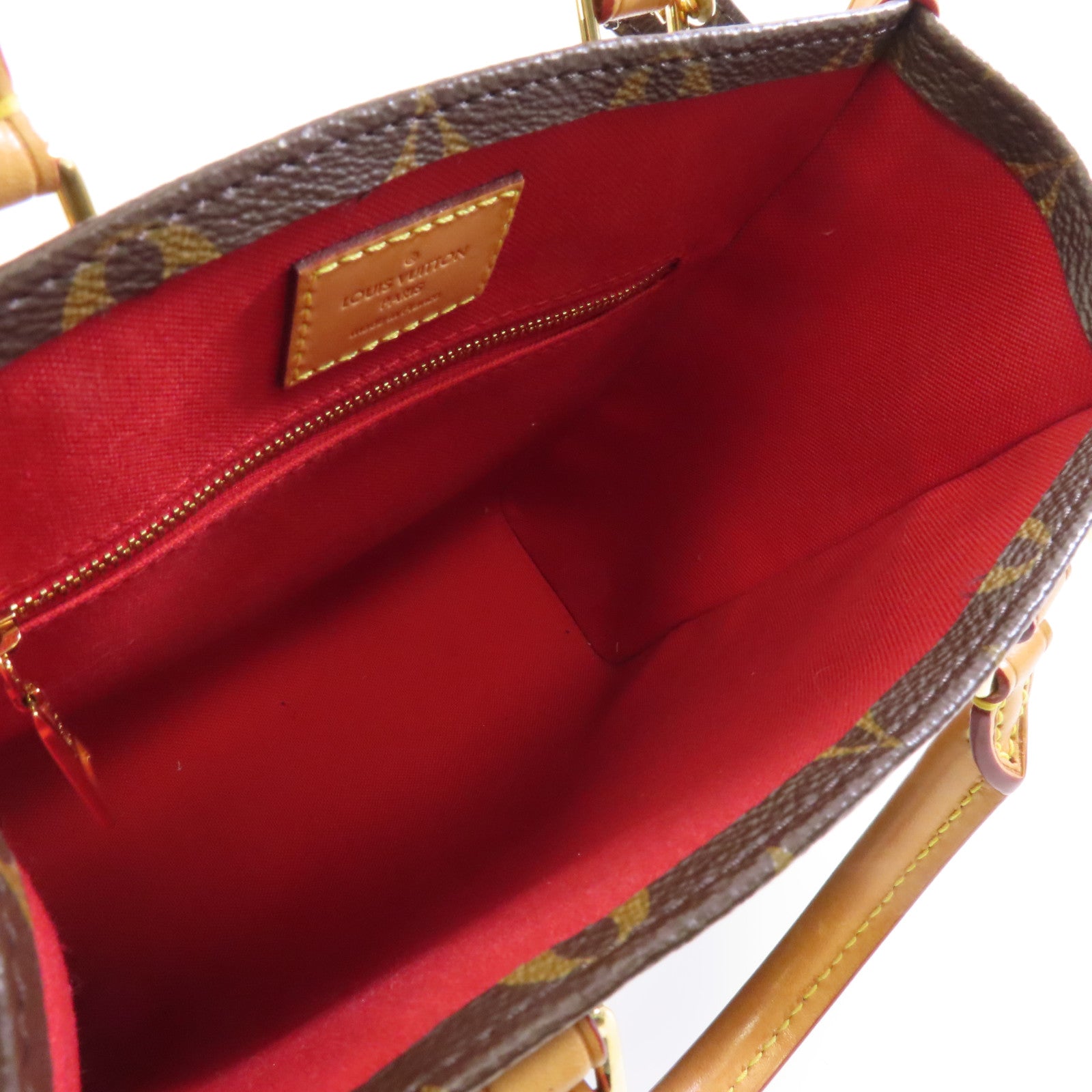 LOUIS VUITTON 【激減優惠】Monogram Sac Plat BB金扣手挽肩背兩用袋啡色