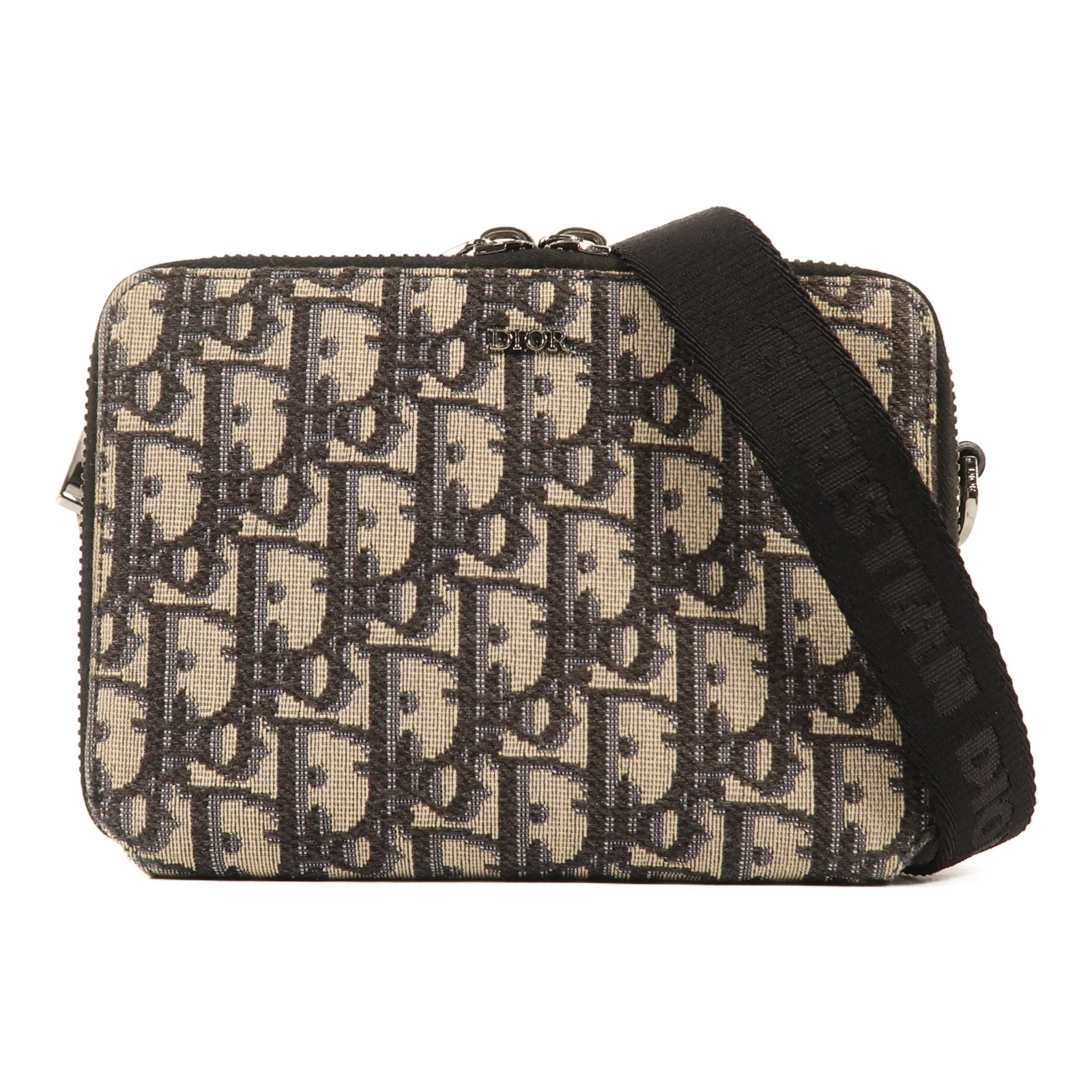 Dior 帆布Camera Bag銀扣肩背袋