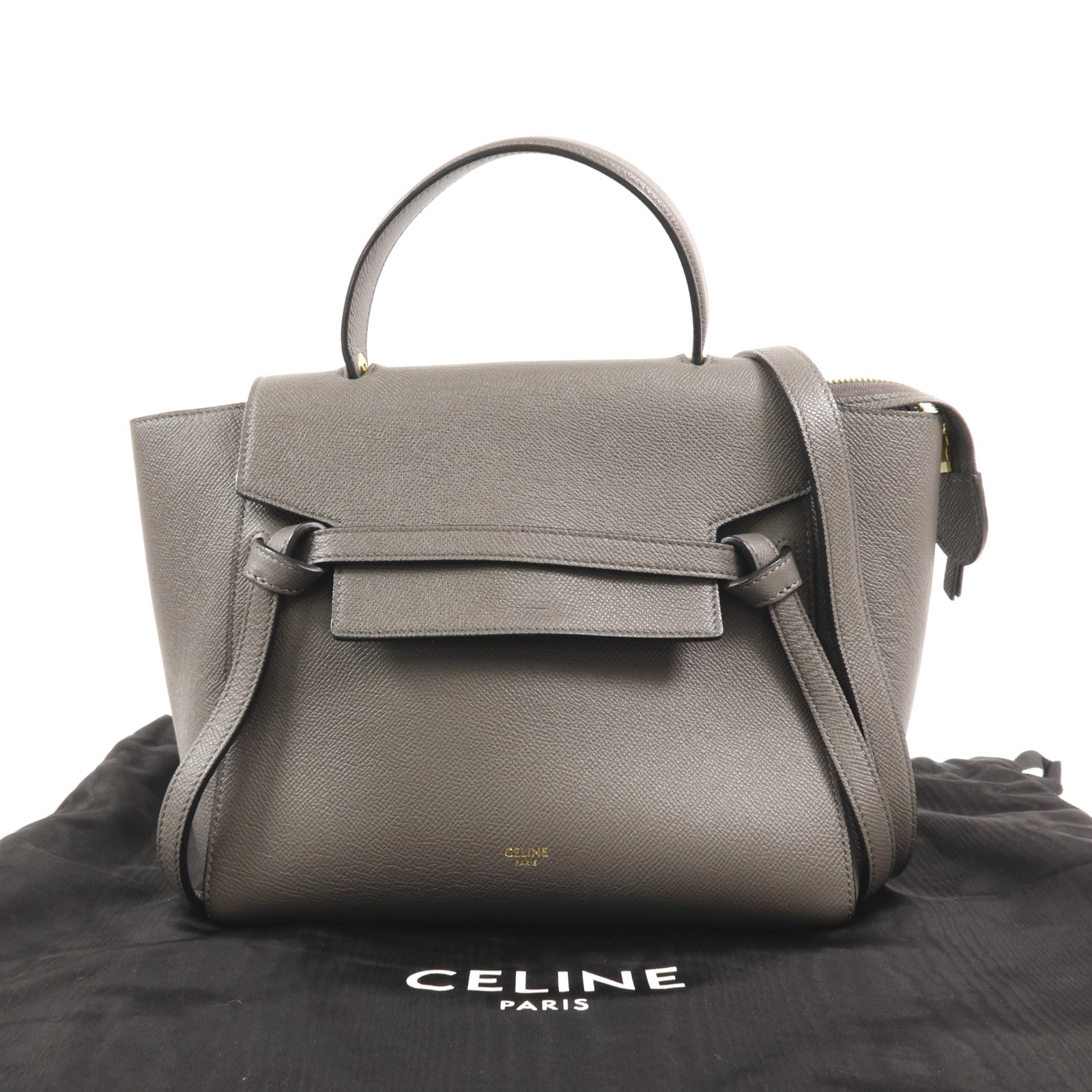CELINE 牛皮皮革Nano Belt Bag金扣手挽肩背兩用袋