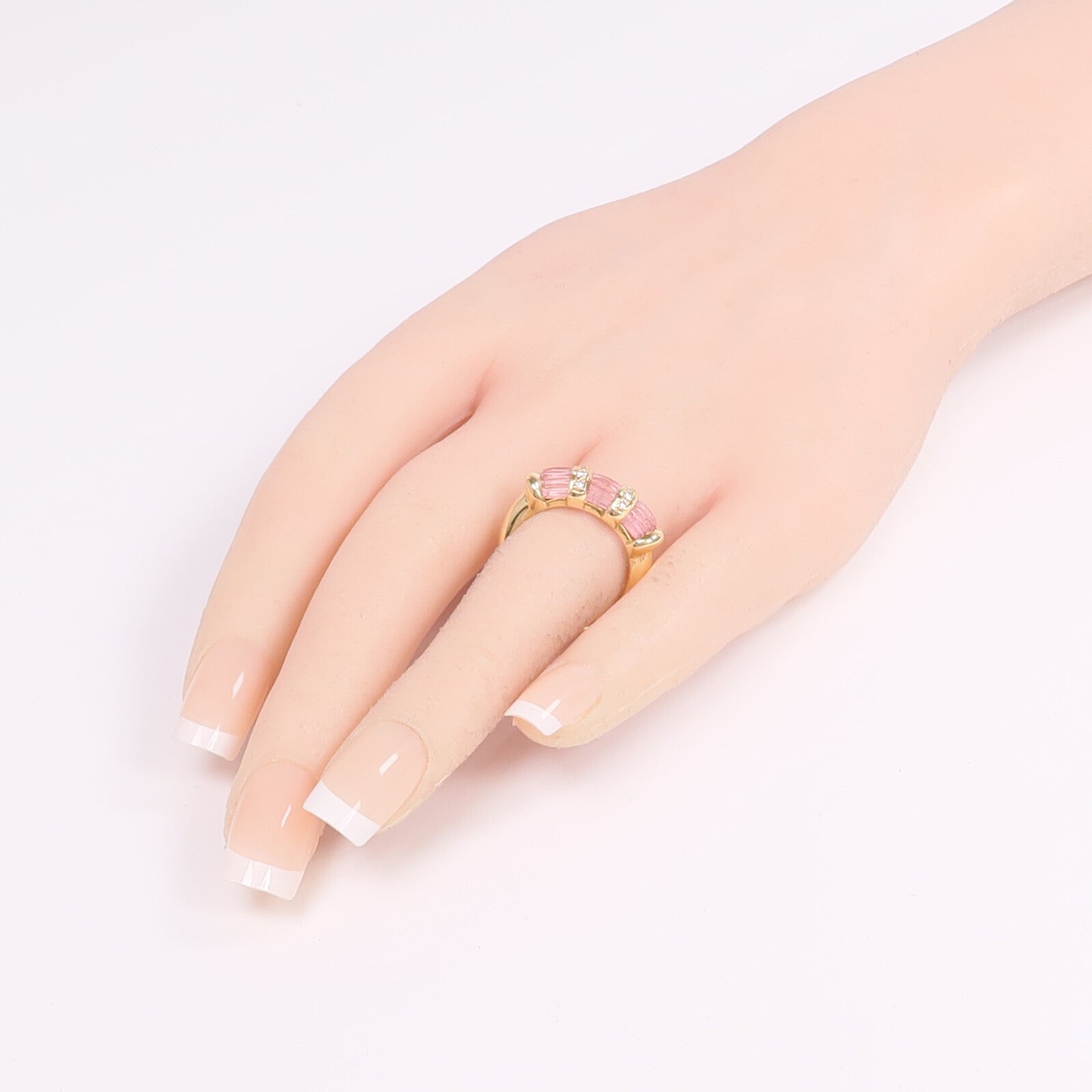 JEWELRY 【激減優惠】18K黃金Tourmaline Diamond Ring碧璽/鑽石戒指US#7