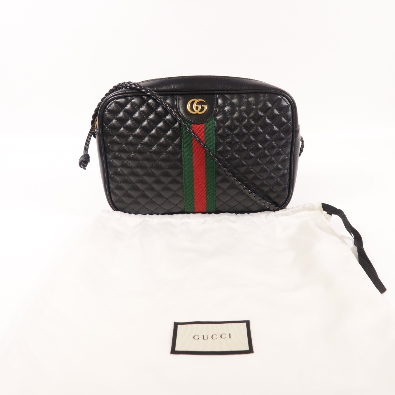 GUCCI【激減優惠】 牛皮皮革Shoulder Bag金扣肩背袋