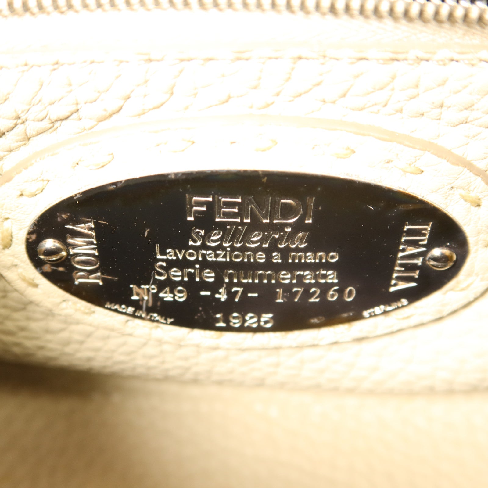 FENDI 【激減優惠】蛇皮皮革/牛皮皮革Mini Peekaboo銀扣手挽肩背兩用袋