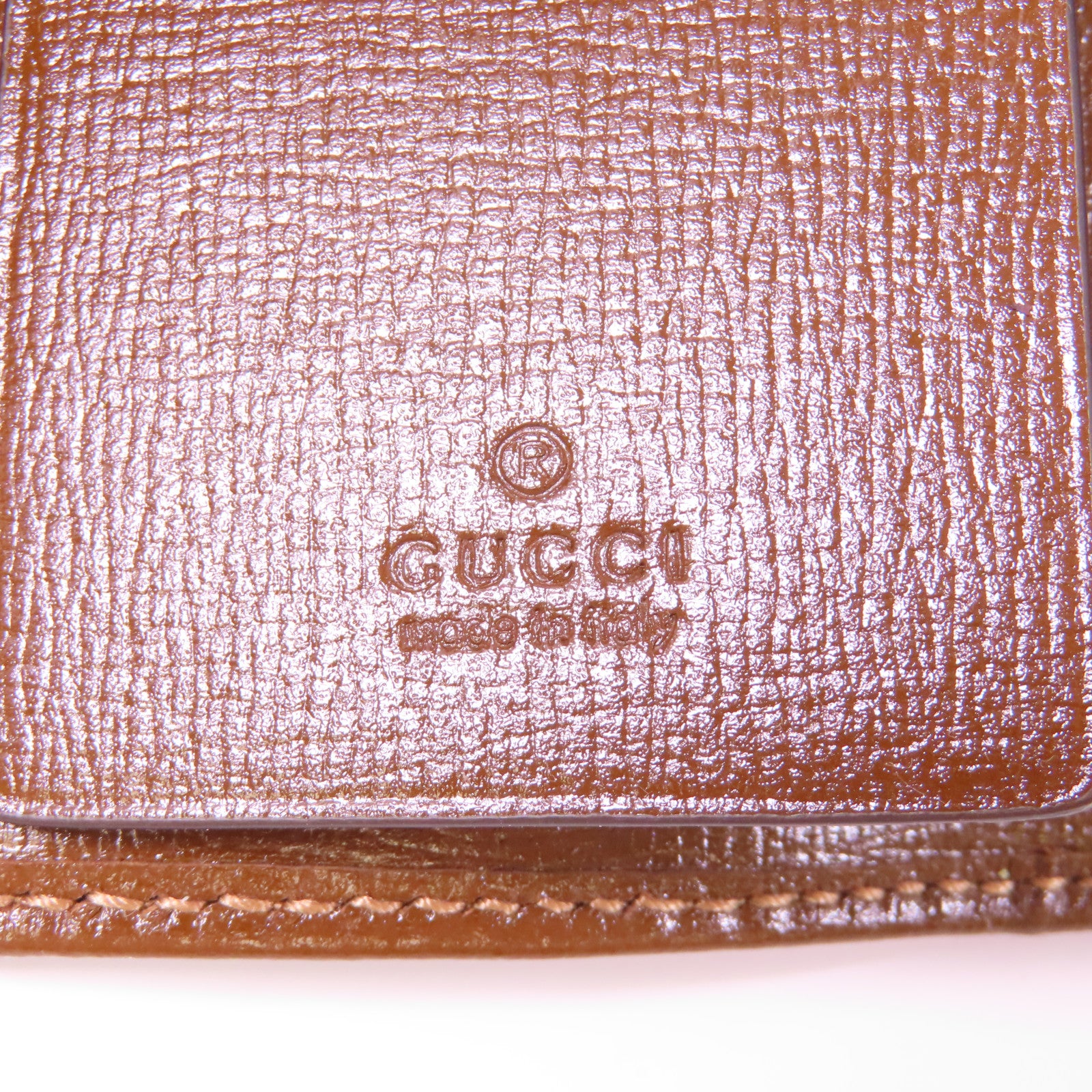 GUCCI 塗層帆布Key Holder金扣鎖匙包啡色