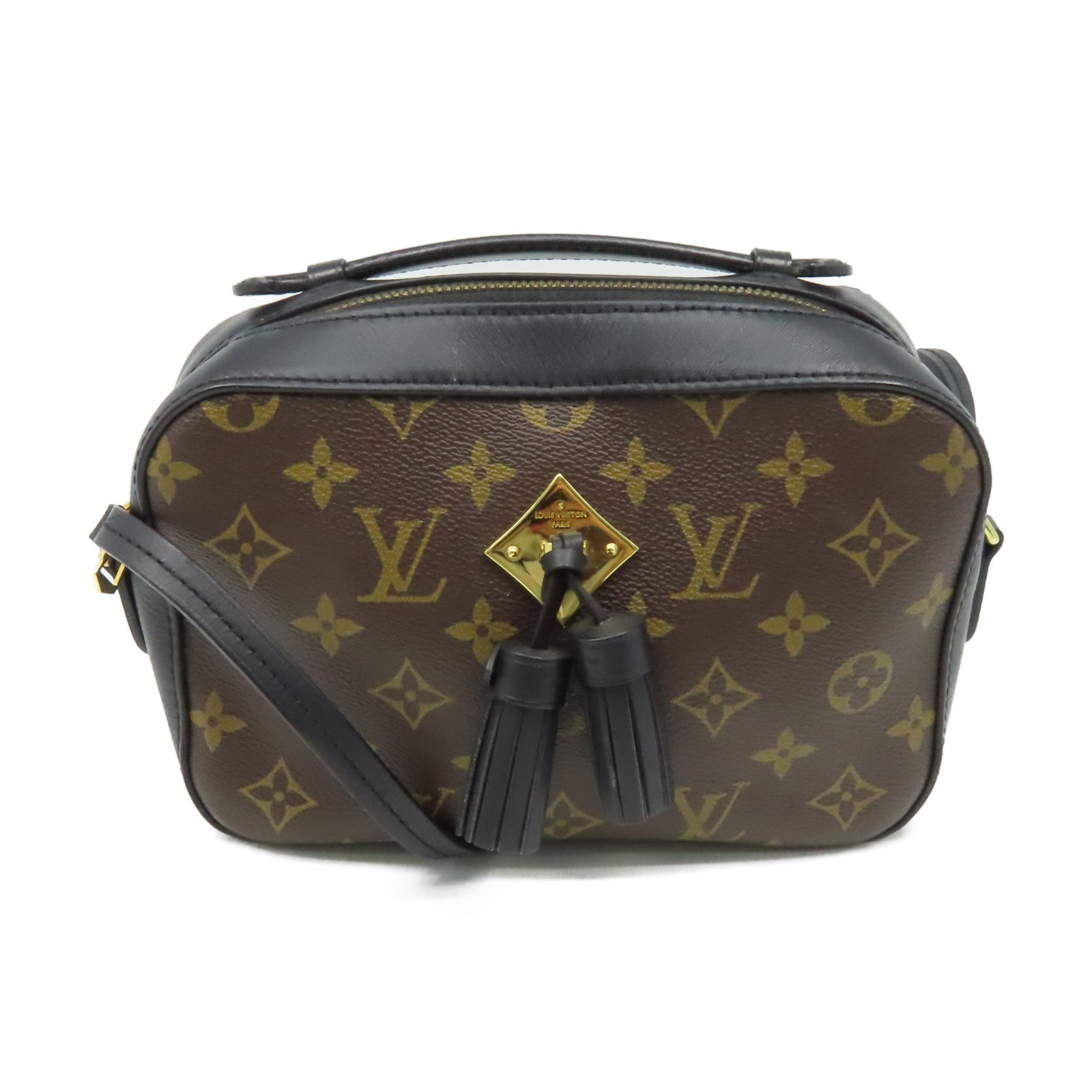 LOUIS VUITTON 【激減優惠】Monogram Saintonge  Shoulder Bag肩背袋黑色/啡色