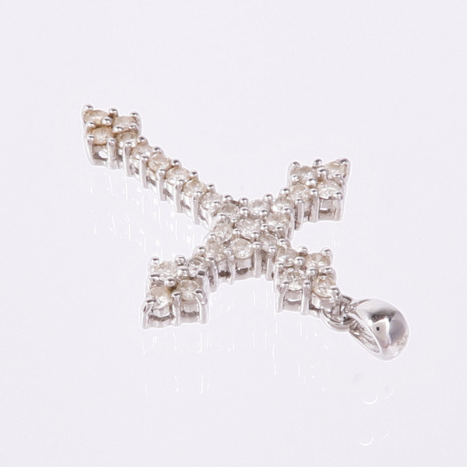 JEWELRY 18K白金Diamond Pendant Top鑽石吊墜