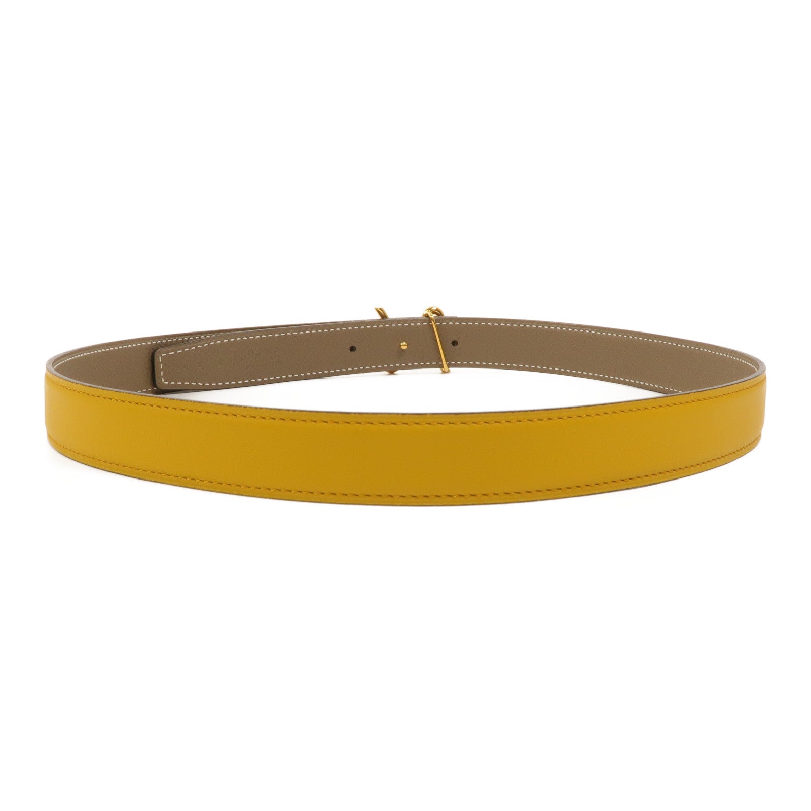 HERMES Epsom/Swift皮革Cursives Reversible Belt 75cm皮帶