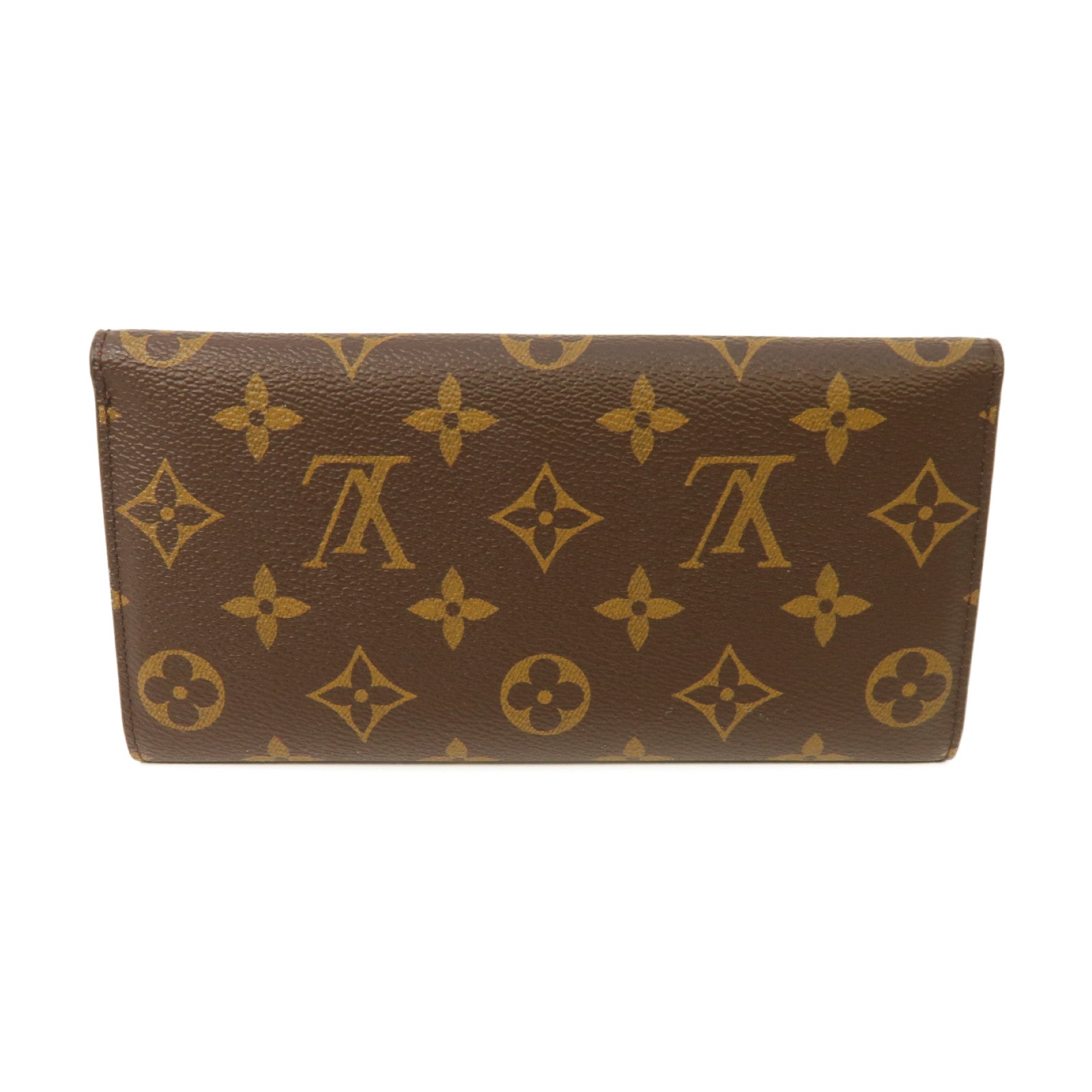 LOUIS VUITTON 【激減優惠】Monogram Josephine Wallet金扣長錢包棕色/酒紅色