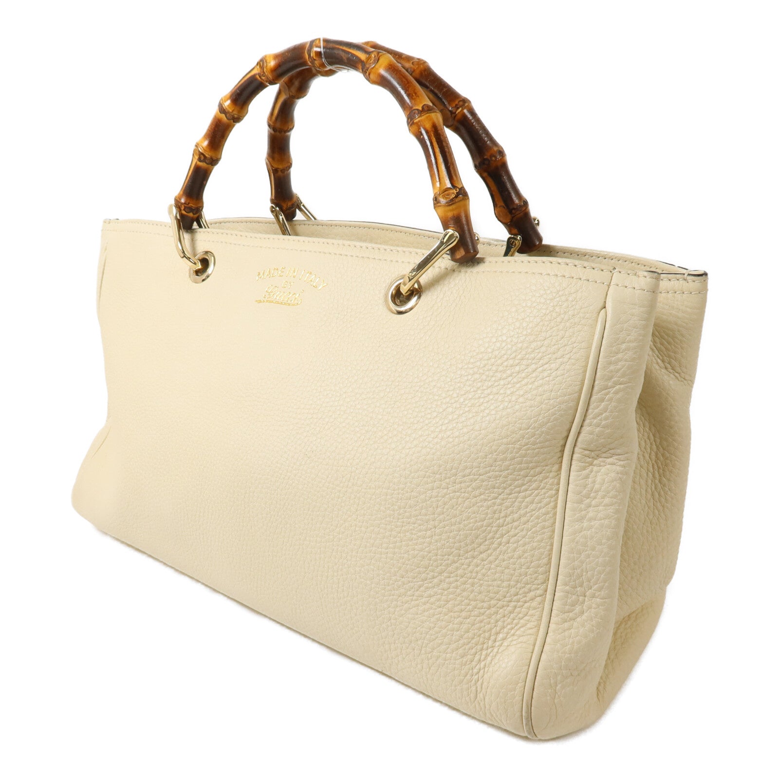 GUCCI 牛皮皮革Bamboo Shopper手挽肩背兩用袋