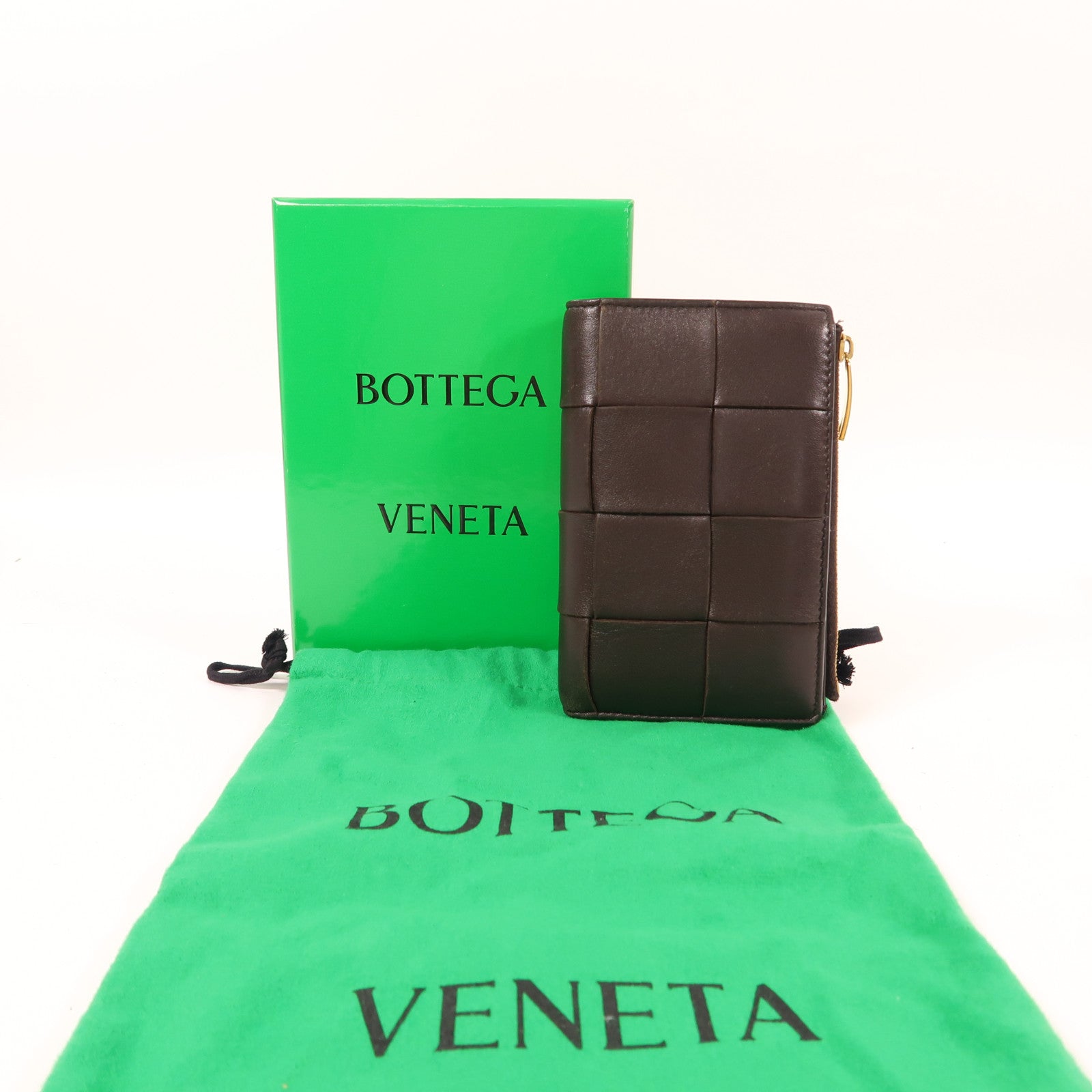BOTTEGA VENETA 牛皮皮革Bi-Fold Wallet金扣錢包