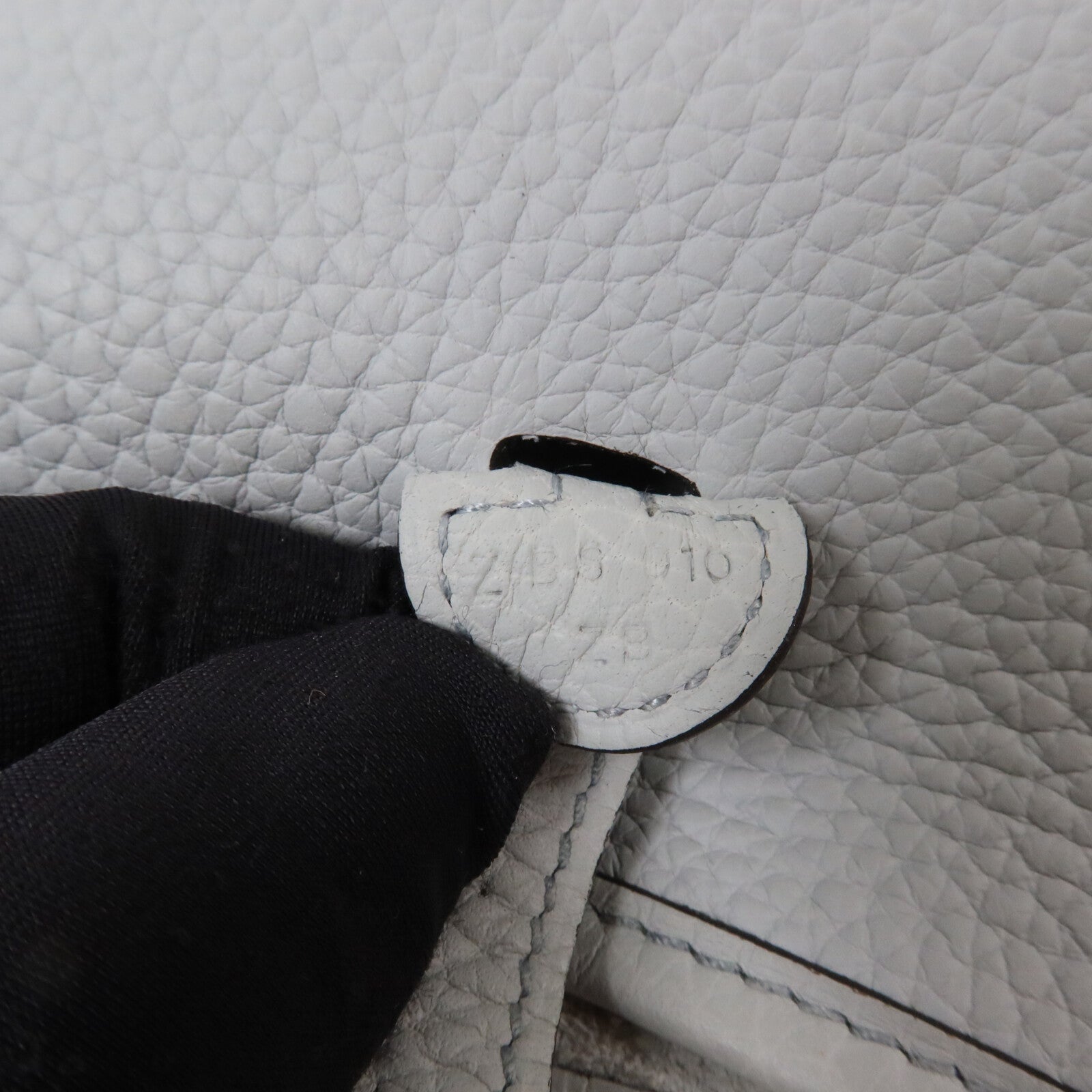HERMES Clemence皮革Evelyne TPM肩背袋Bleu Pale