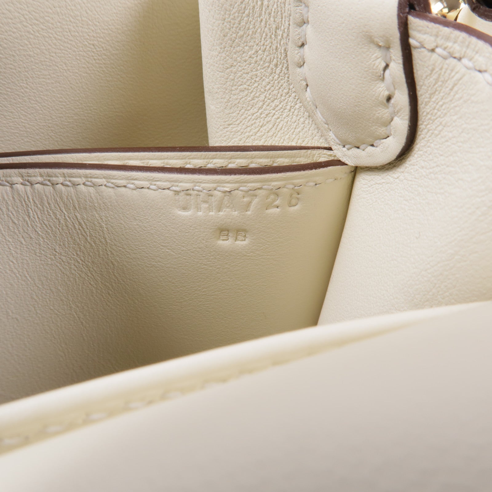HERMES Swift皮革Mini Roulis金扣肩背袋Nata