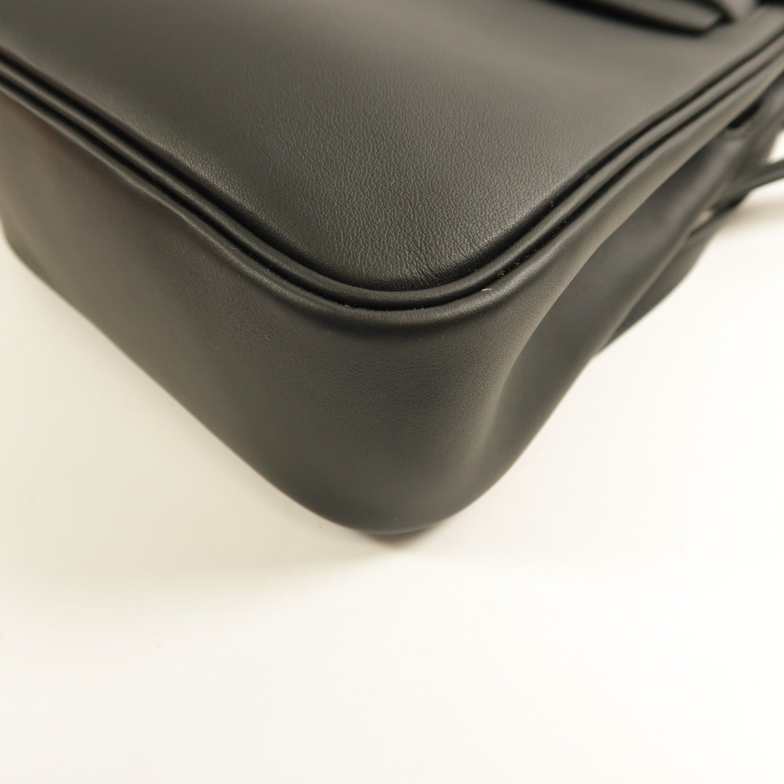 HERMES Swift皮革Kelly Jump銀扣背包Noir