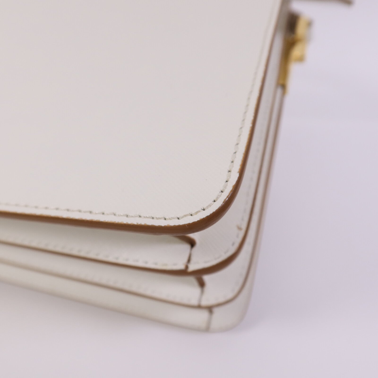 SELECTION 牛皮皮革Marni Trunk Medium Shoulder Bag金扣肩背袋