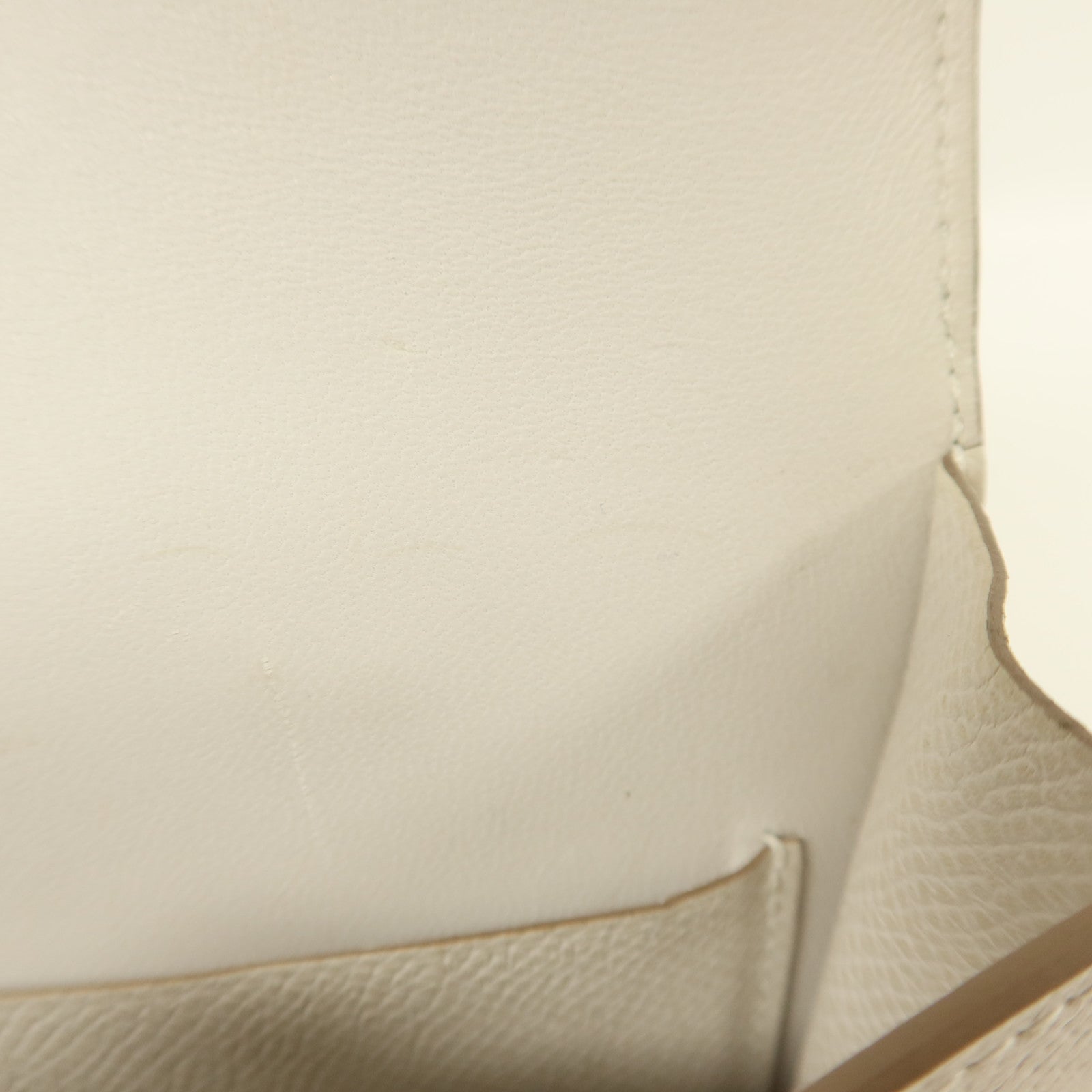 HERMES Epsom皮革Constance Slim錢包Blanc