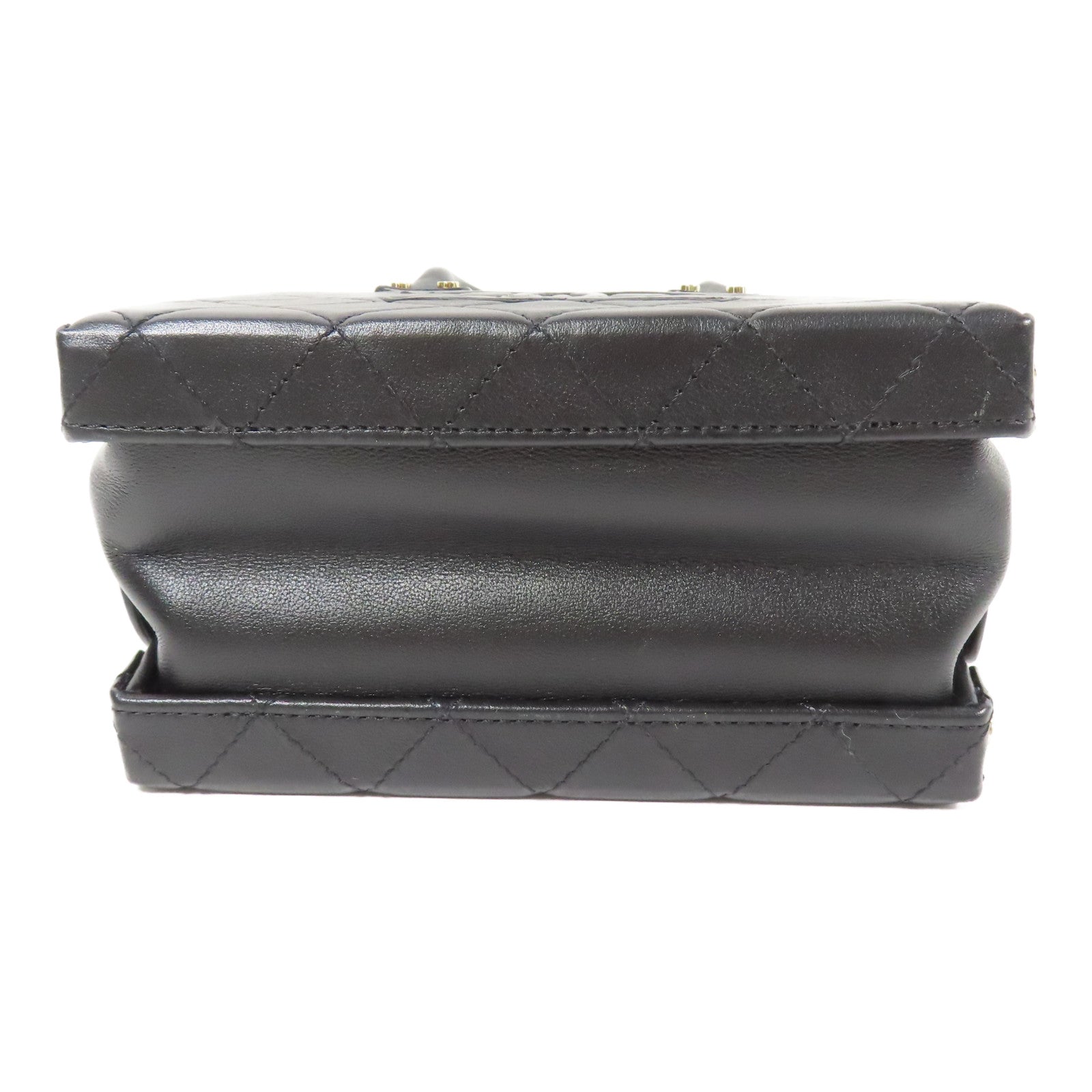 CHANEL 牛皮皮革Cosmetic Case金扣手挽肩背兩用袋