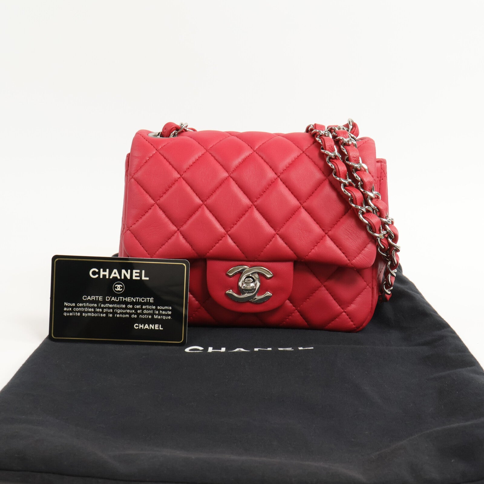 CHANEL 羊皮皮革Classic Flap Mini鏈帶肩背袋