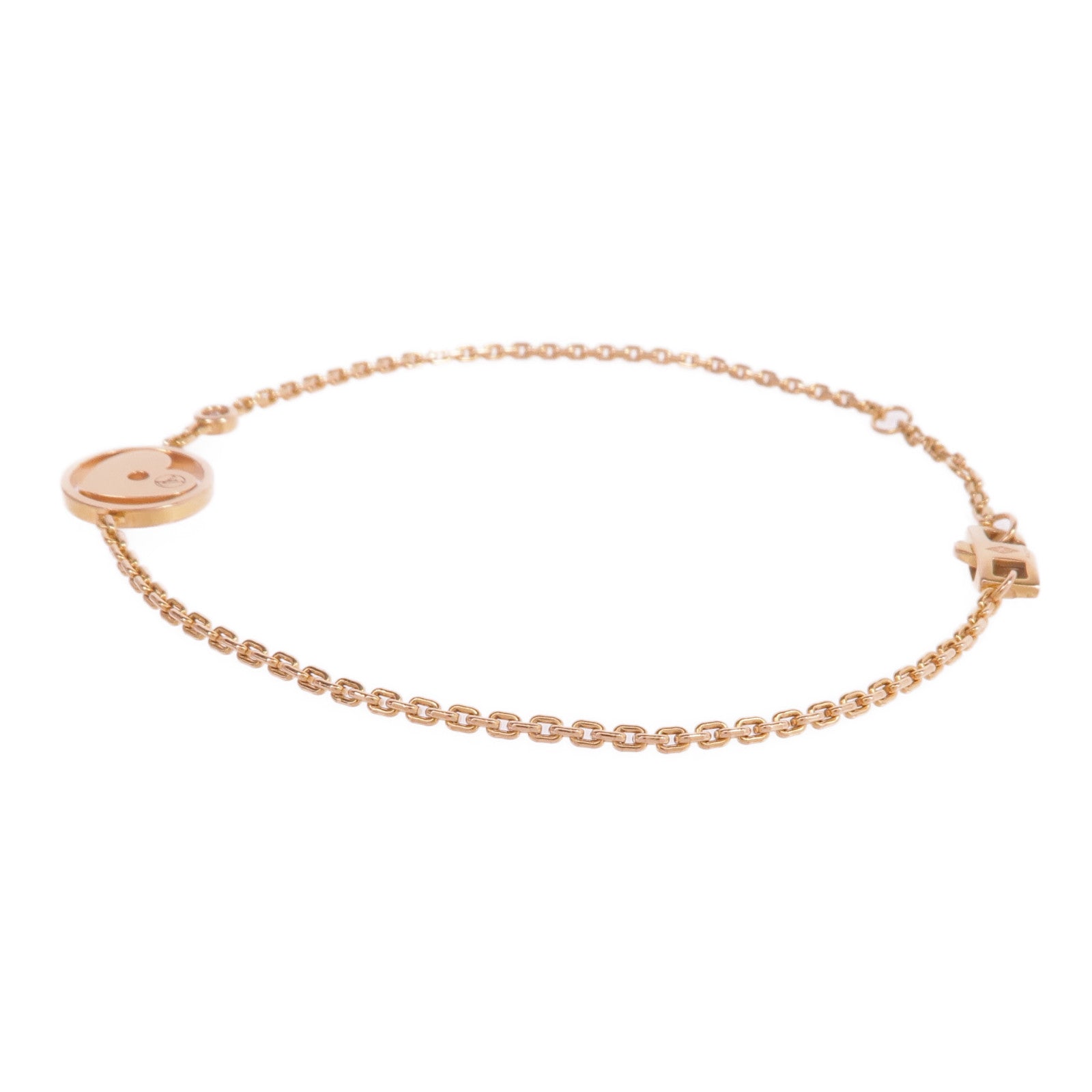 LOUIS VUITTON 18K玫瑰金Monogram Idylle Coeur Bracelet鑽石手鏈