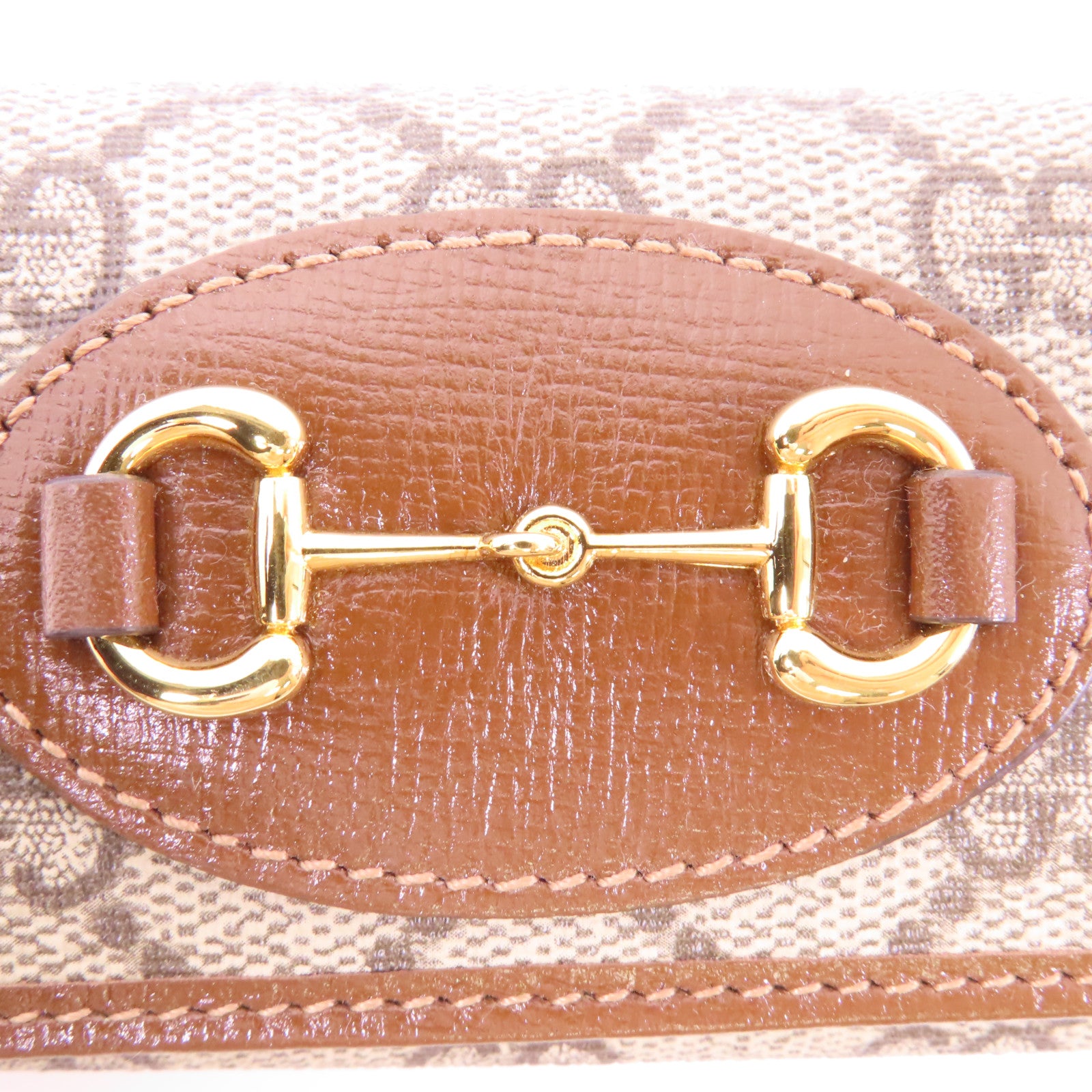 GUCCI 塗層帆布Key Holder金扣鎖匙包啡色