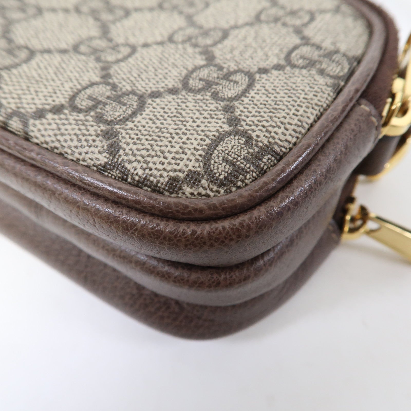 GUCCI 塗層帆布Ophidia GG Mini金扣肩背袋啡色